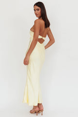 Jassinta Keyhole Bust Maxi Dress Lemon