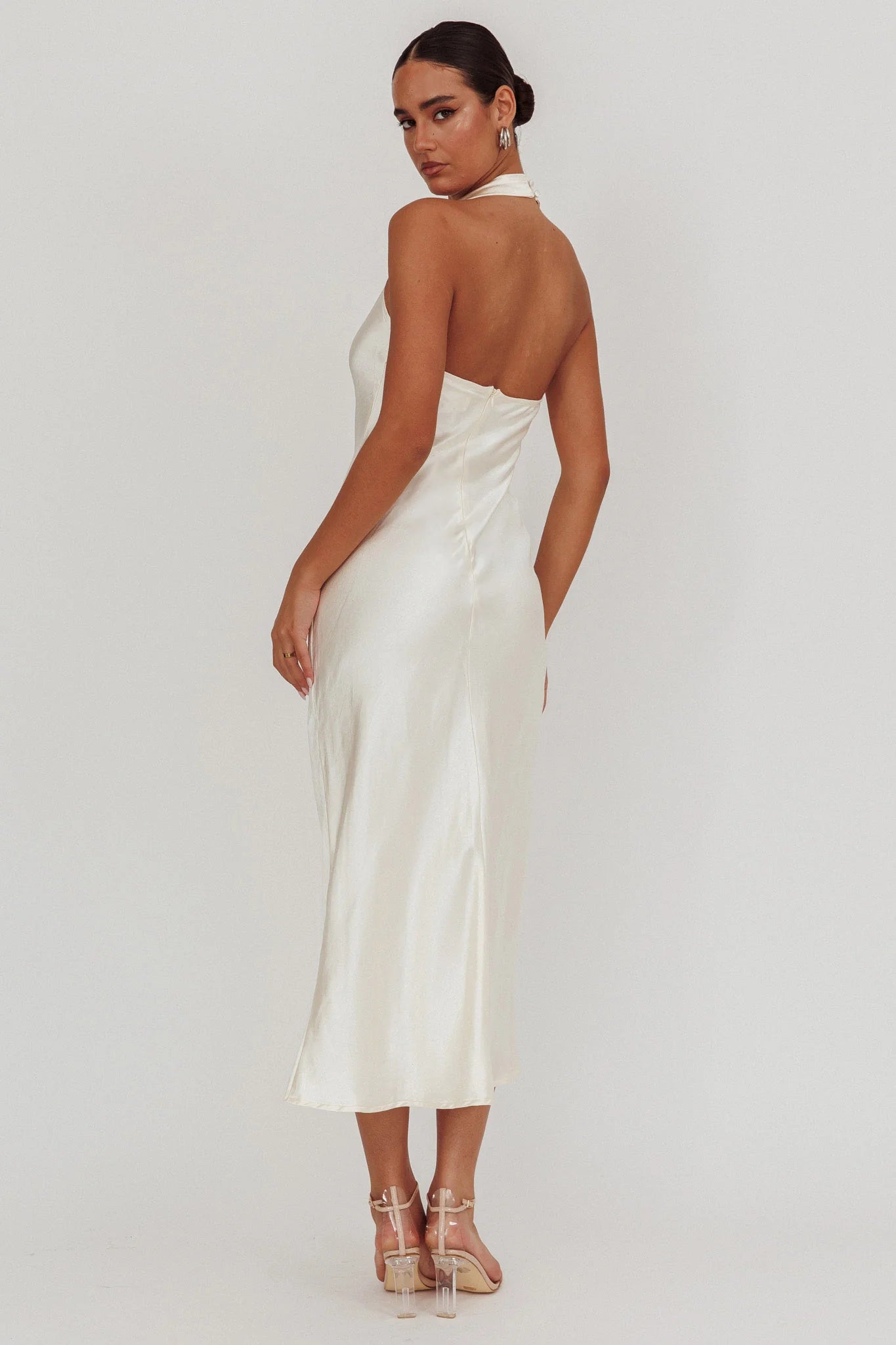 Element Halterneck Maxi Dress Champagne