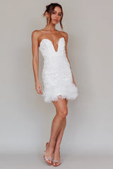 Time Of My Life Applique Mini Dress White