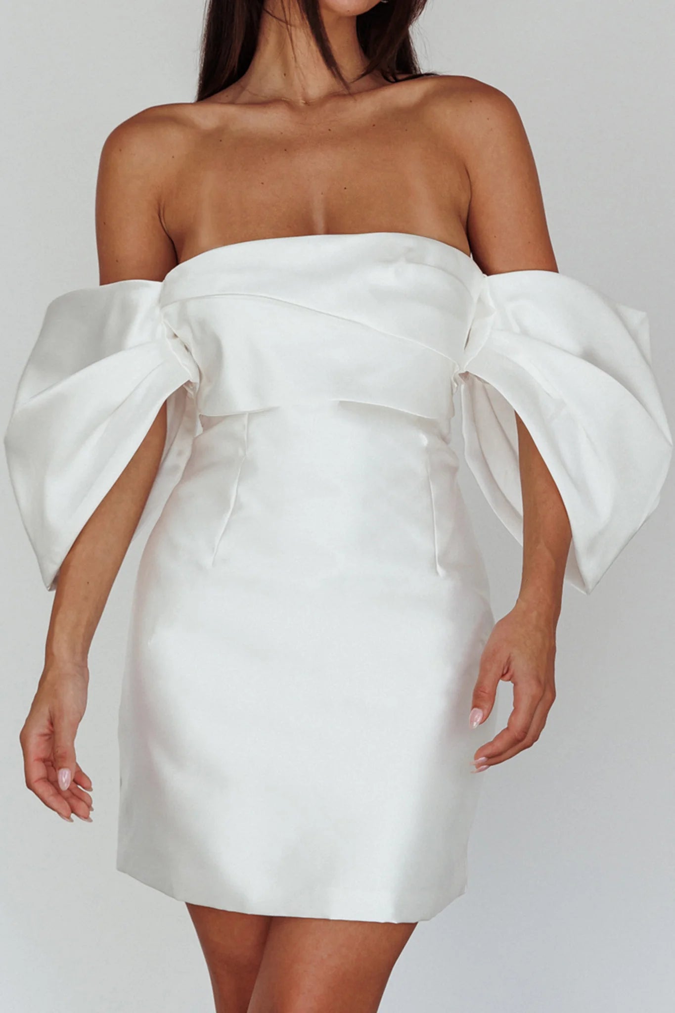 Magnolia Off-Shoulder Mini Dress White