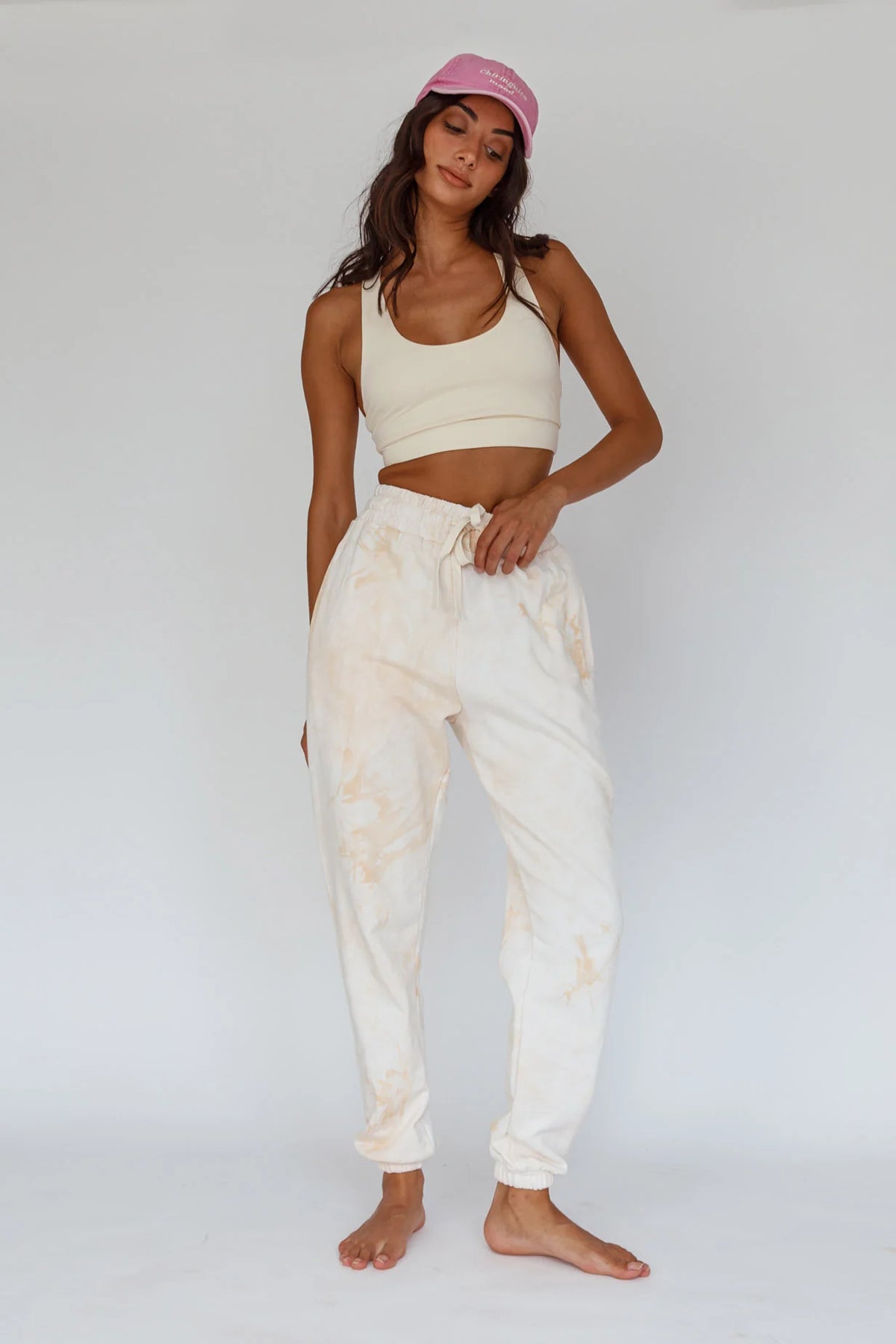Serene Racerback Crop Top Sand