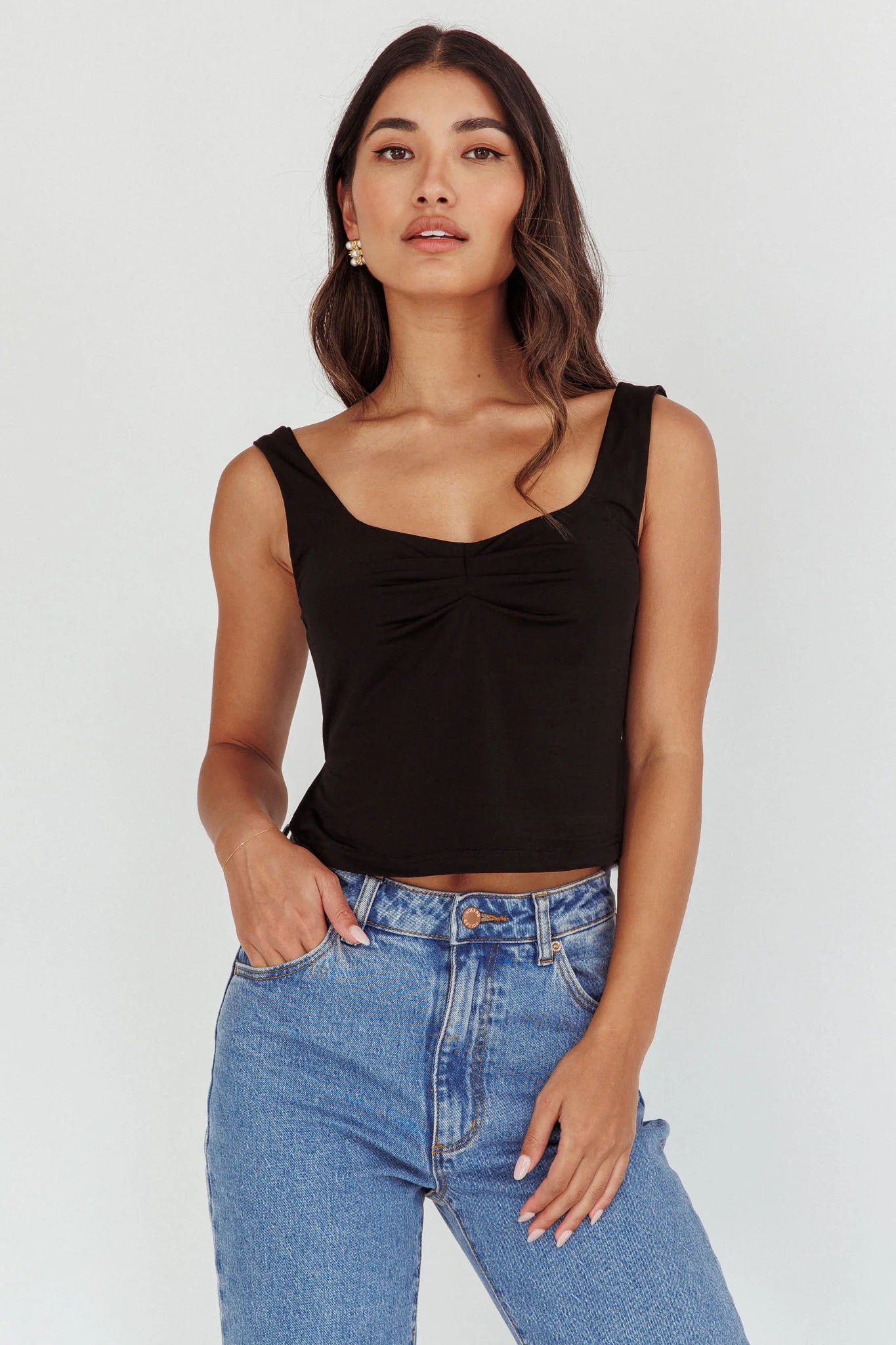 Tricia Pintuck Bust Top Black