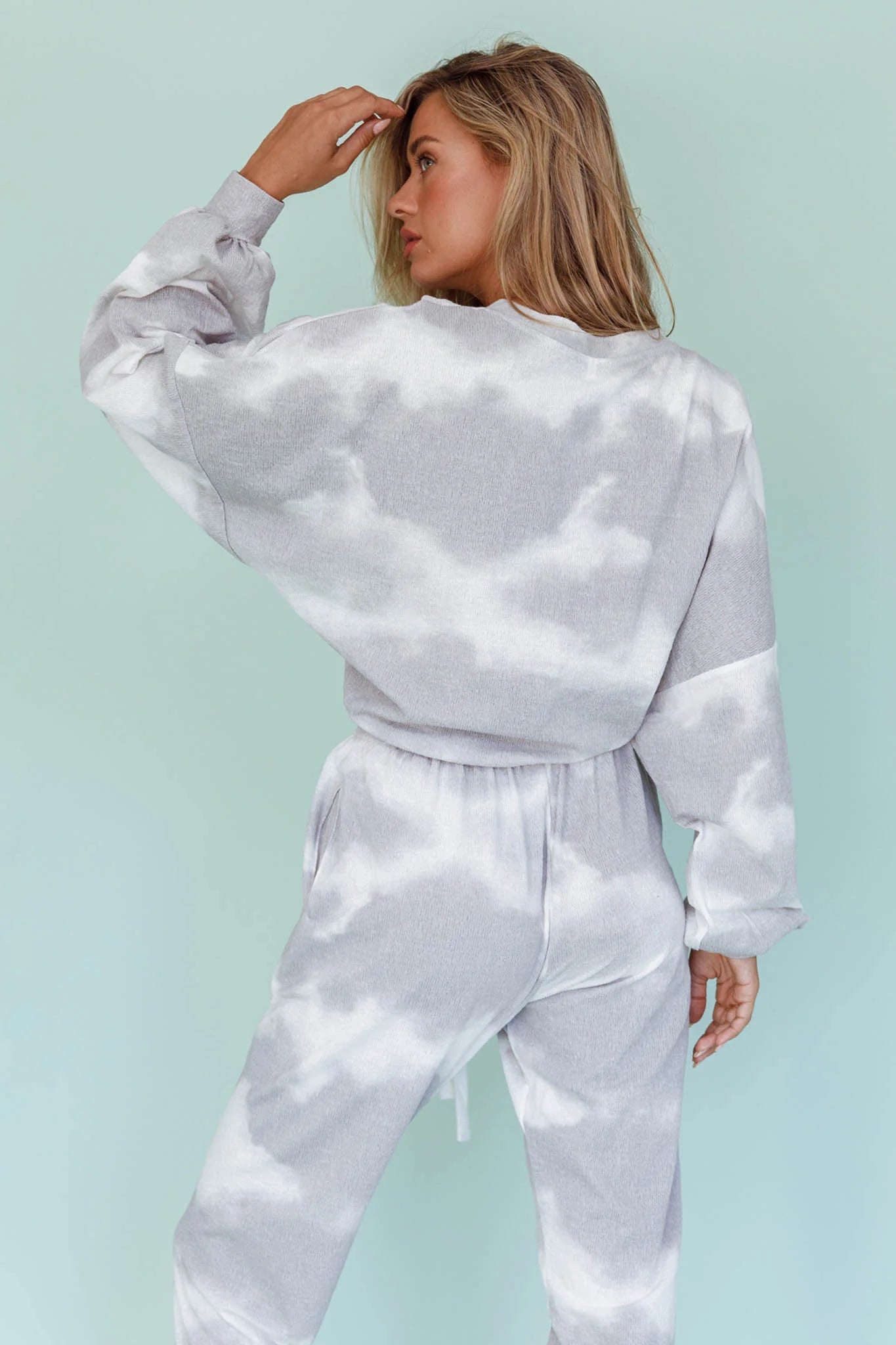 Low Key Dropped Shoulder Ribbed Top Grey