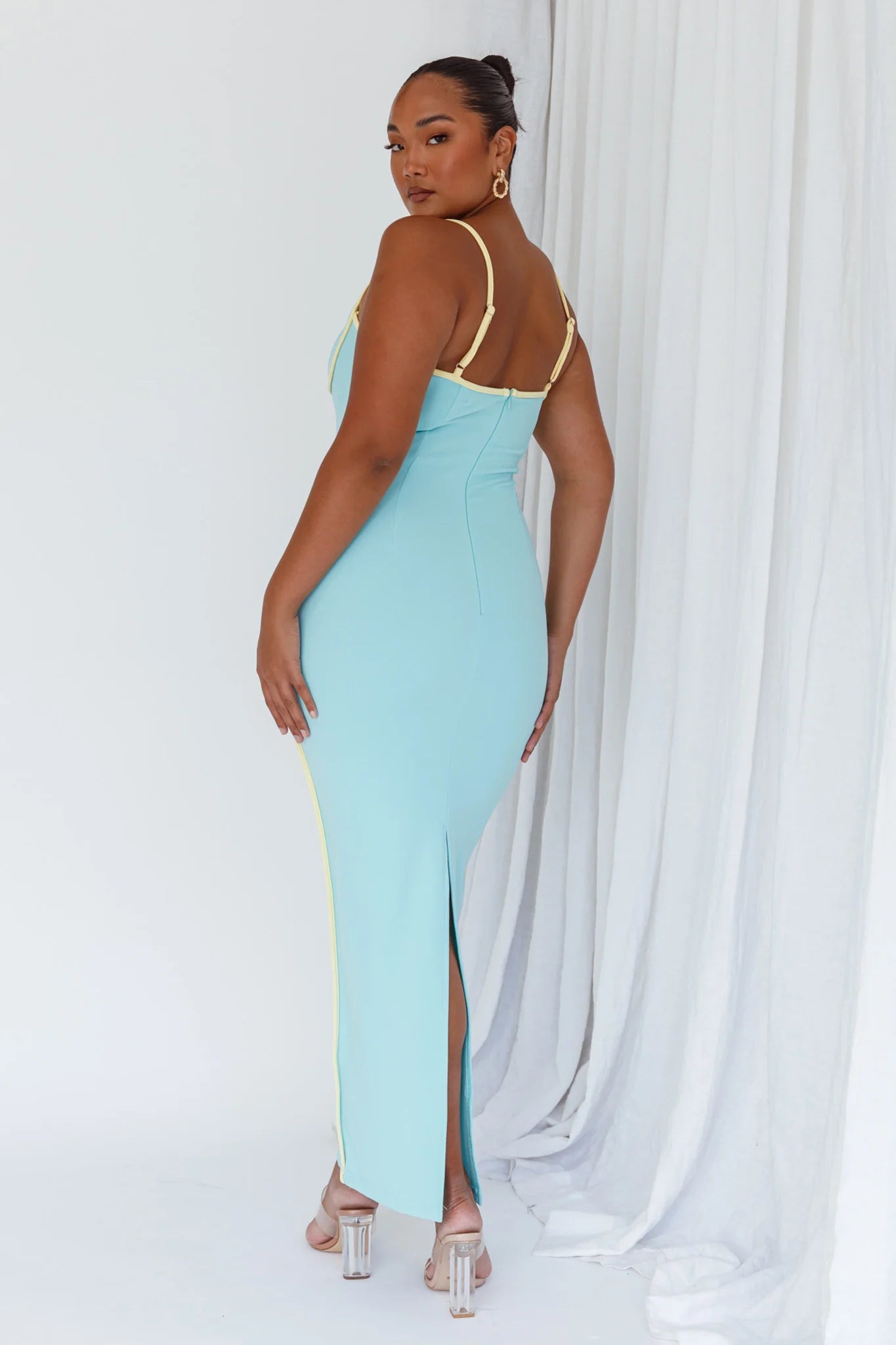 Sunny Coast Piping Trim Maxi Dress Peppermint