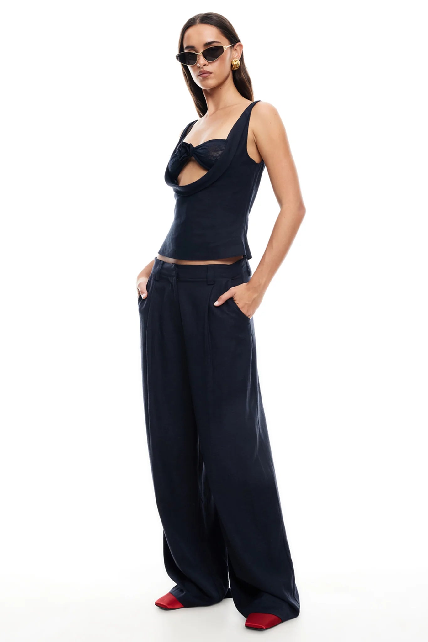 LIONESS Delilah Top Navy