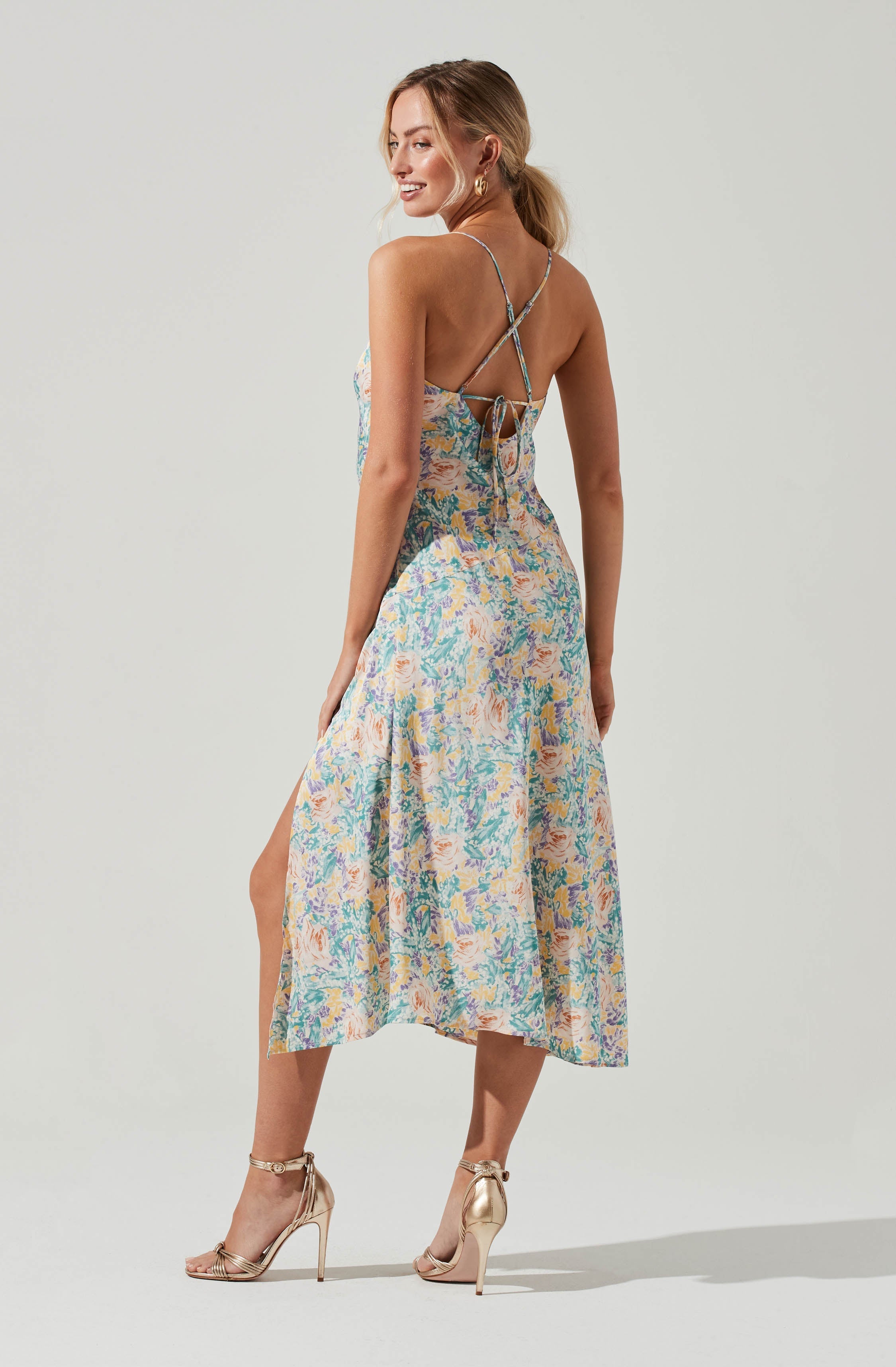 Gaia Floral Midi Dress