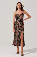 Gaia Metallic Midi Dress