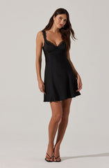Alva Lace Trim Mini Dress