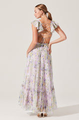 Primrose Floral Strappy Back Maxi Dress