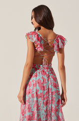 Primrose Floral Strappy Back Maxi Dress