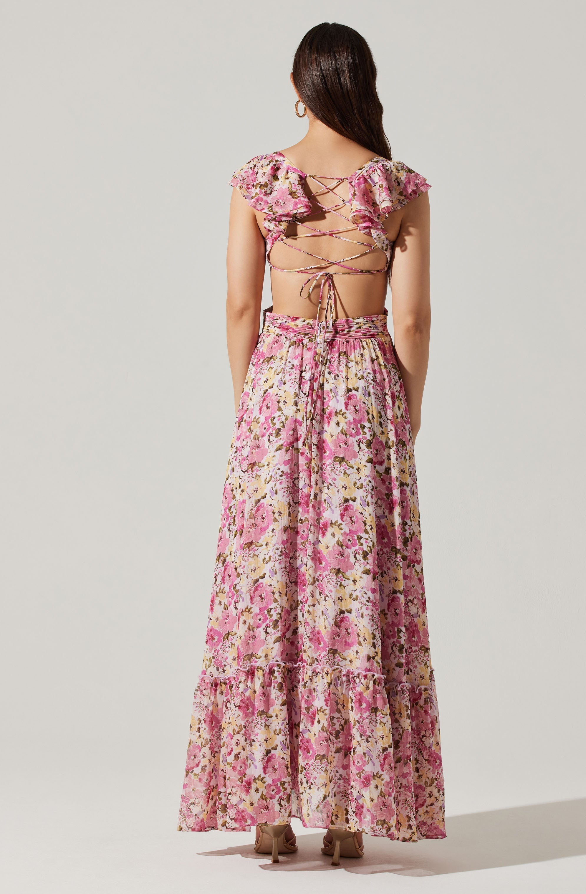 Primrose Floral Strappy Back Maxi Dress