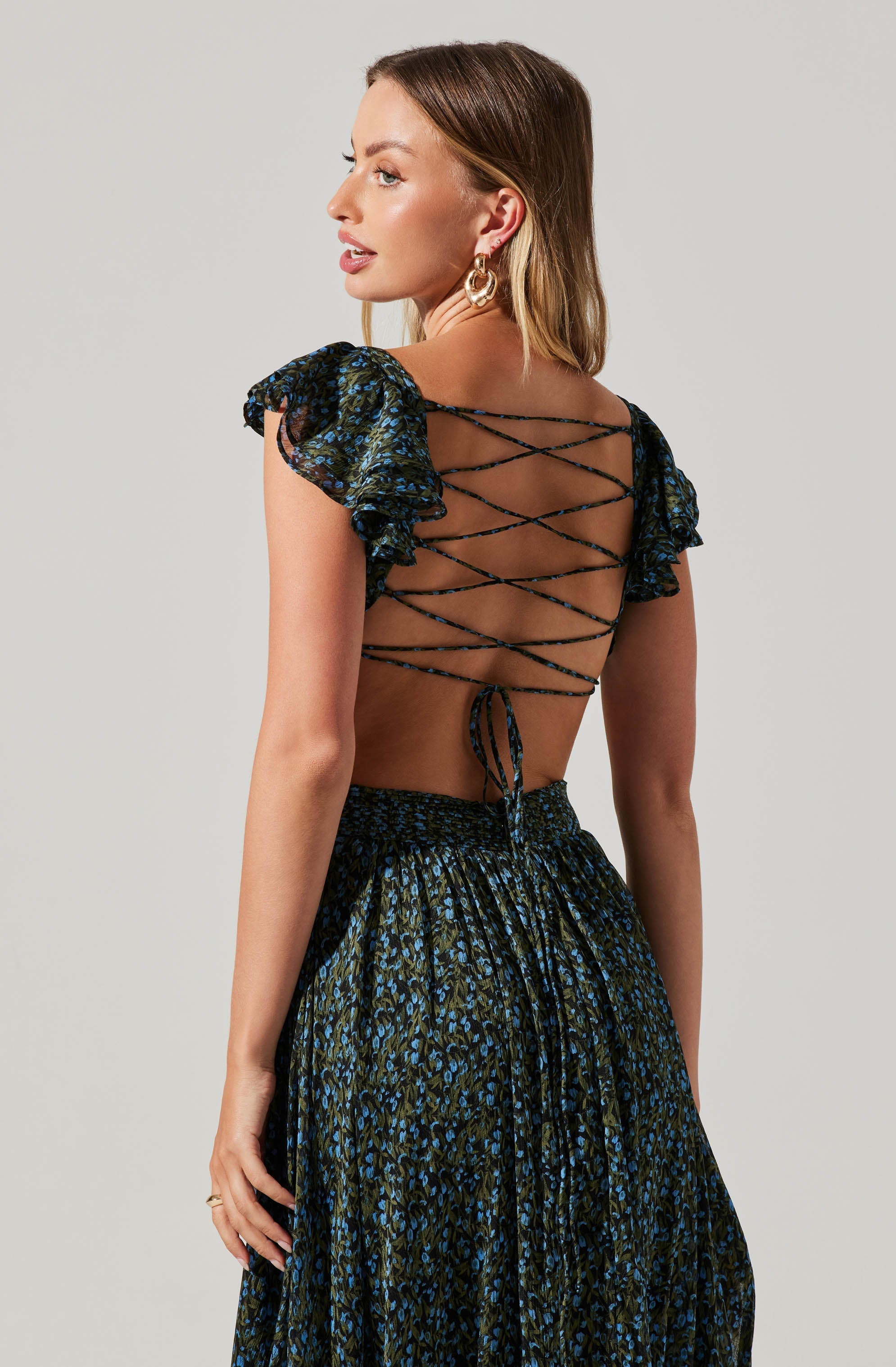 Primrose Floral Strappy Back Maxi Dress