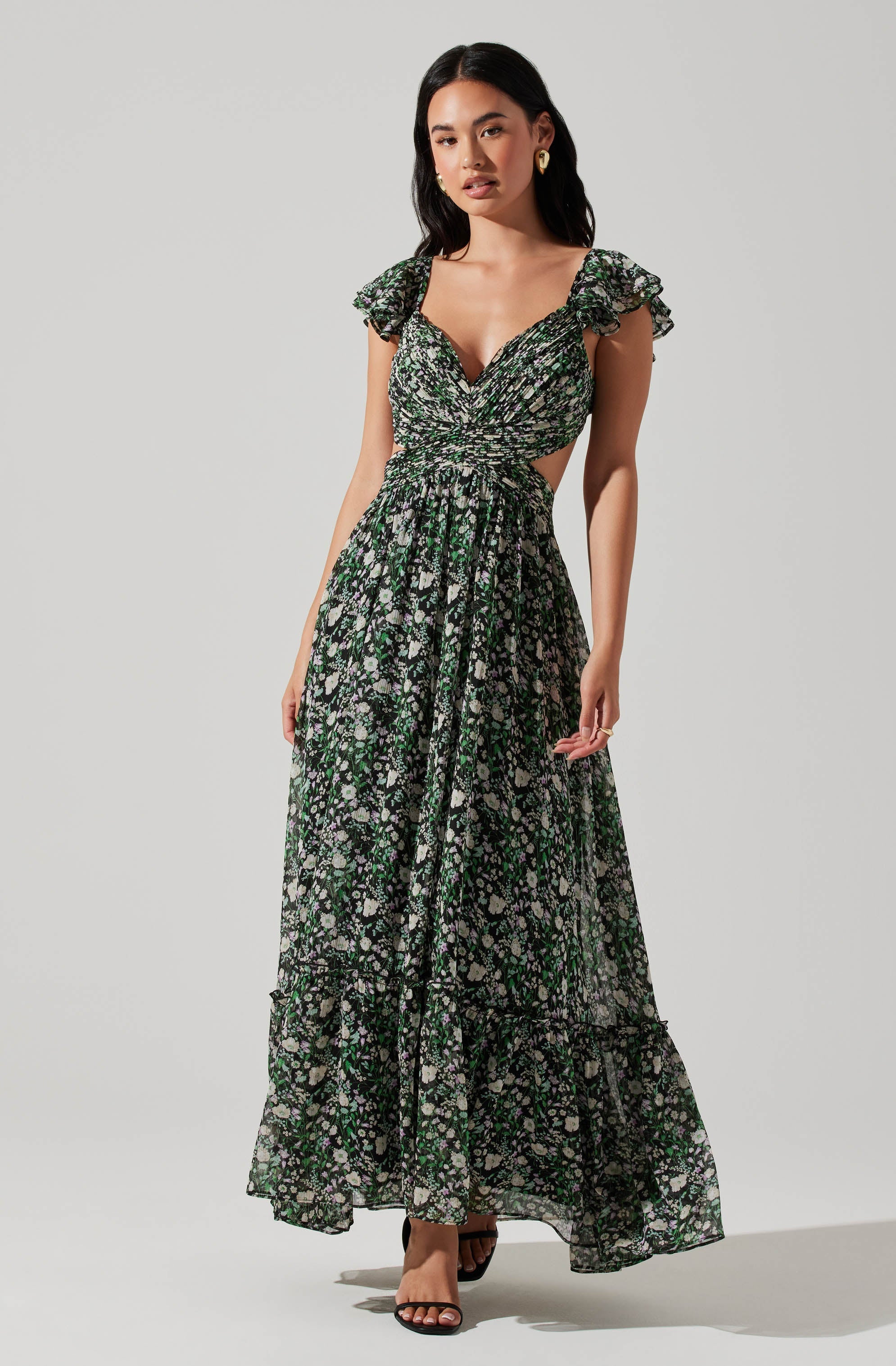 Primrose Floral Strappy Back Maxi Dress