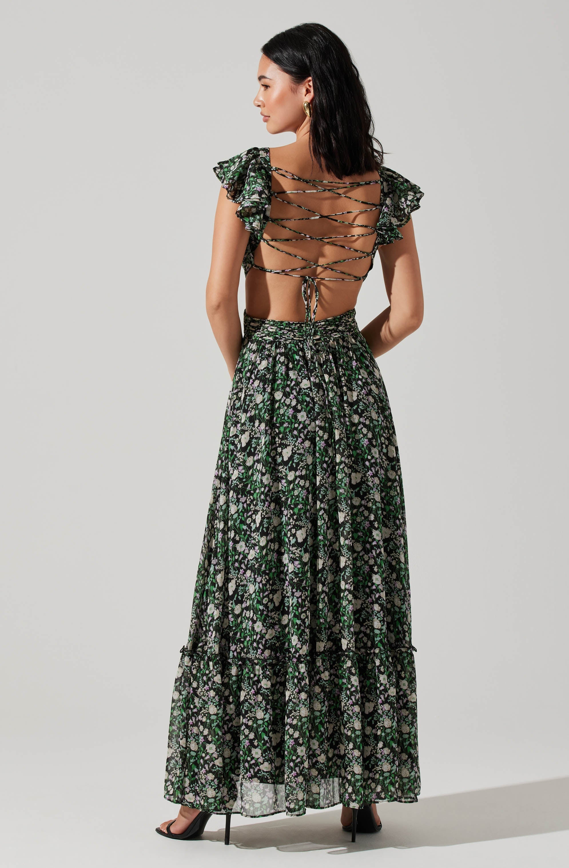 Primrose Floral Strappy Back Maxi Dress
