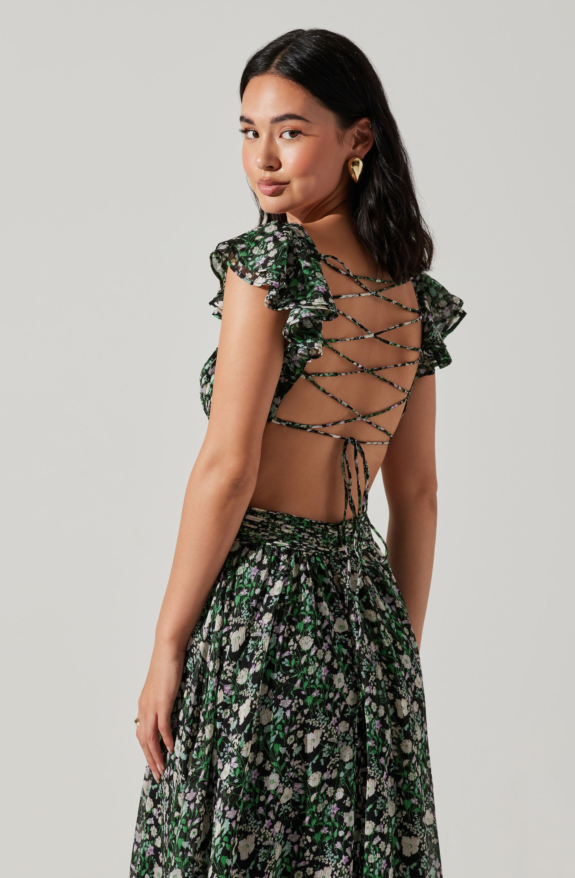 Primrose Floral Strappy Back Maxi Dress