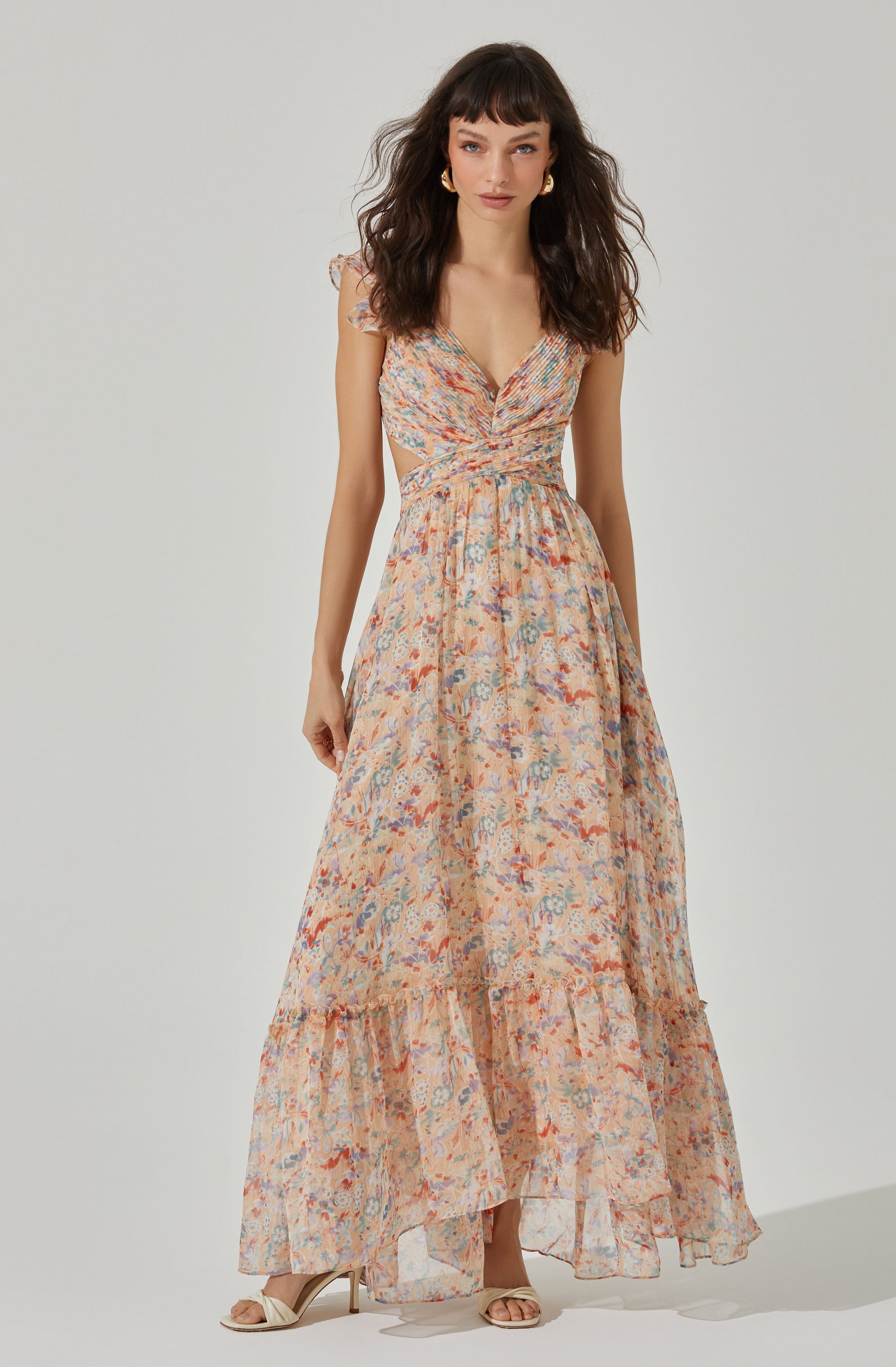 Primrose Floral Strappy Back Maxi Dress