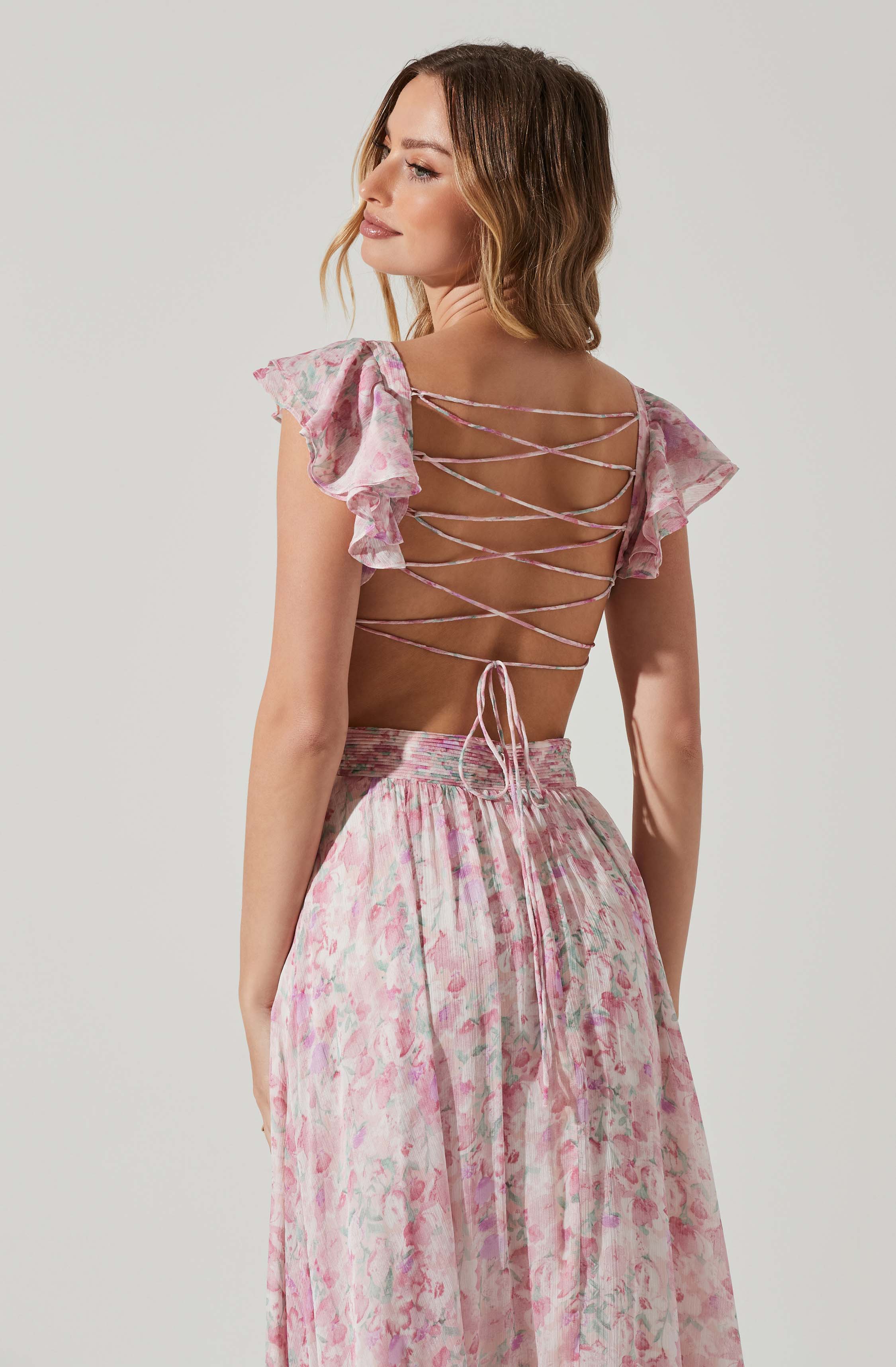 Primrose Floral Strappy Back Maxi Dress