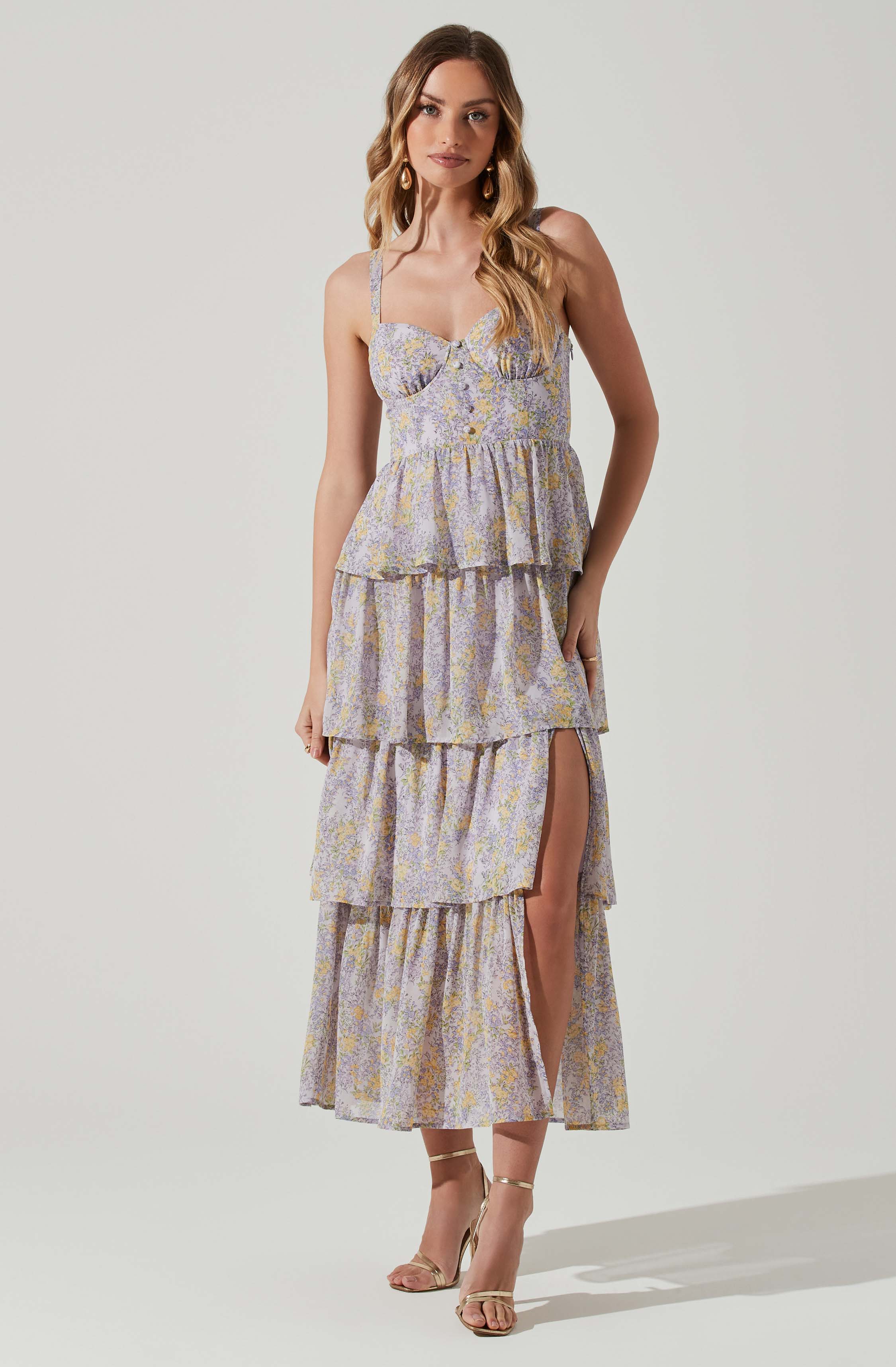 Midsummer Floral Tiered Maxi Dress