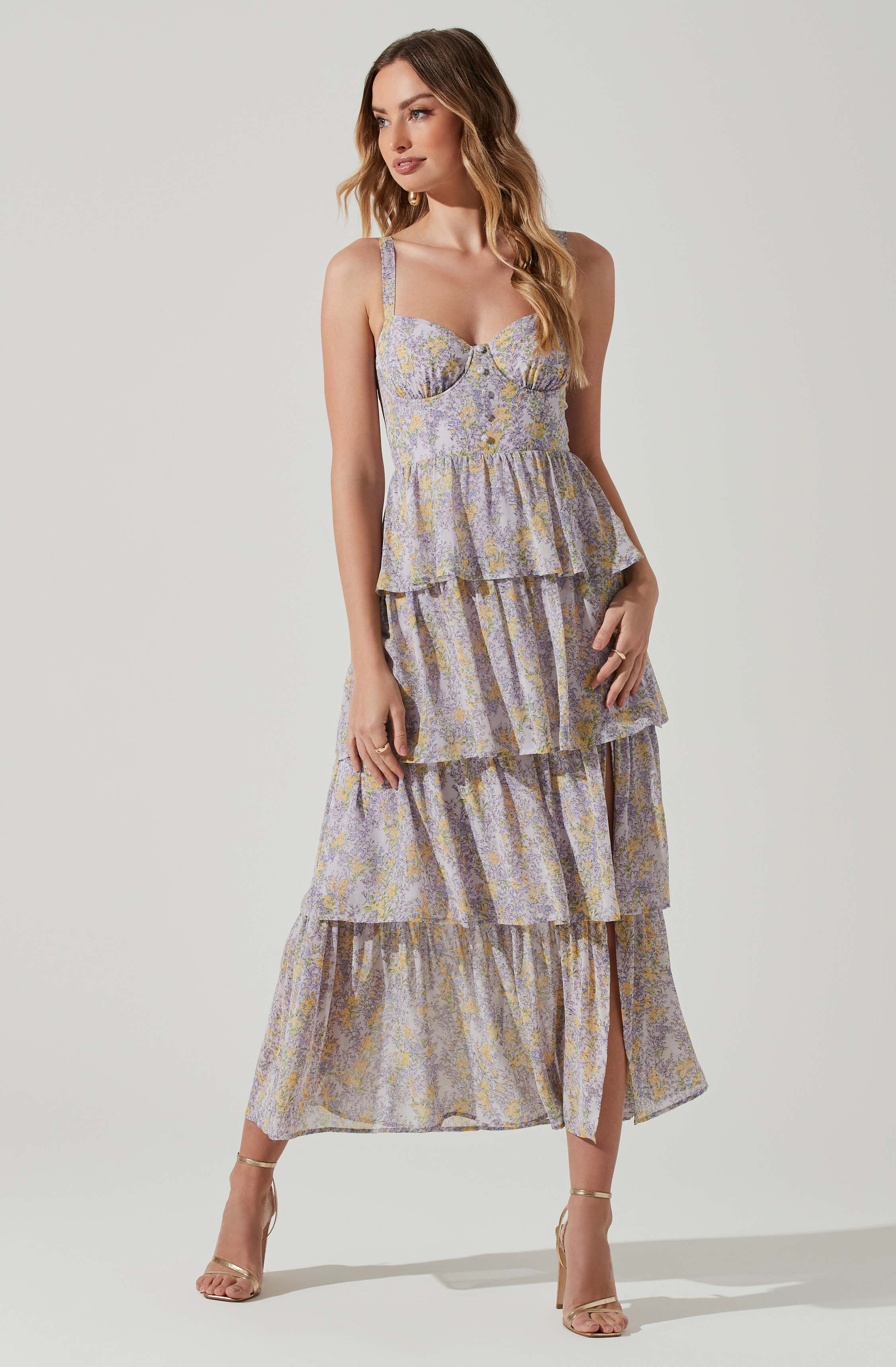 Midsummer Floral Tiered Maxi Dress