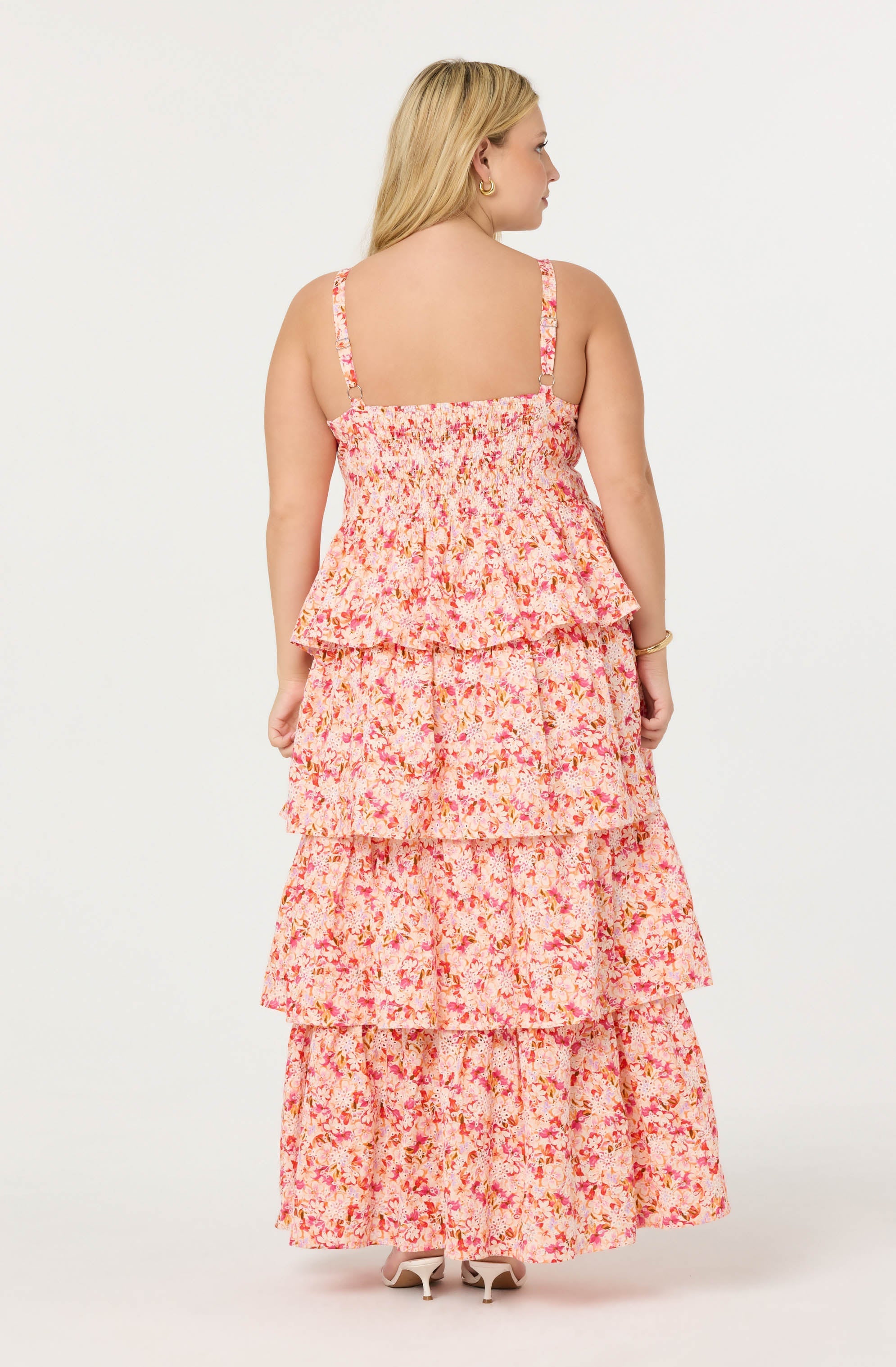 Midsummer Eyelet Tiered Maxi Dress