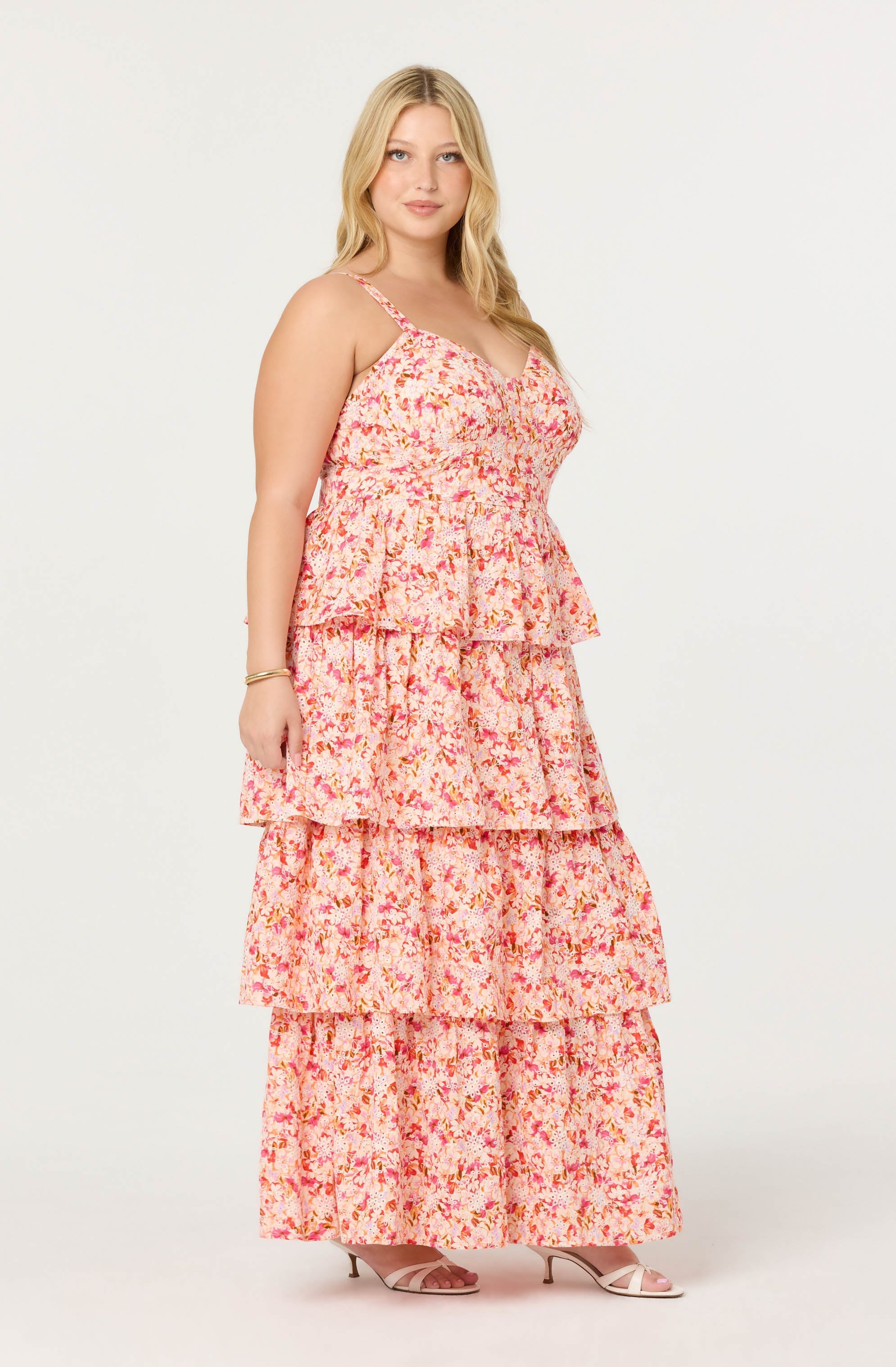 Midsummer Eyelet Tiered Maxi Dress