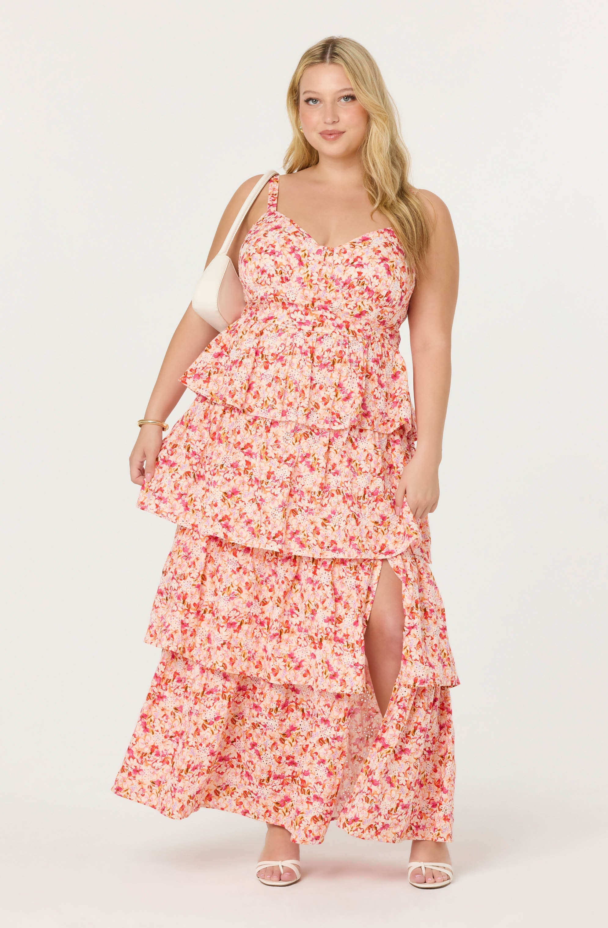 Midsummer Eyelet Tiered Maxi Dress