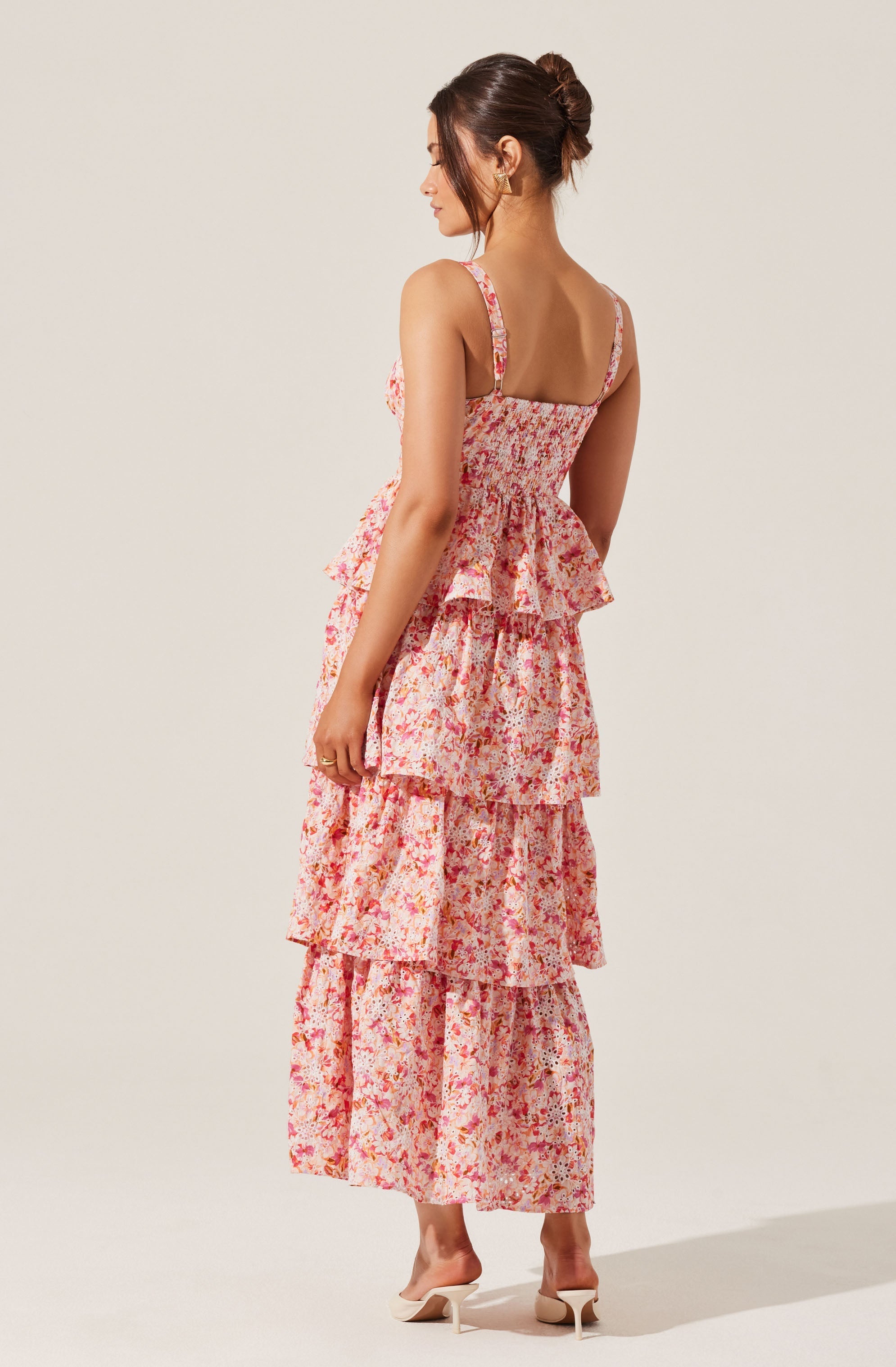Midsummer Eyelet Tiered Maxi Dress