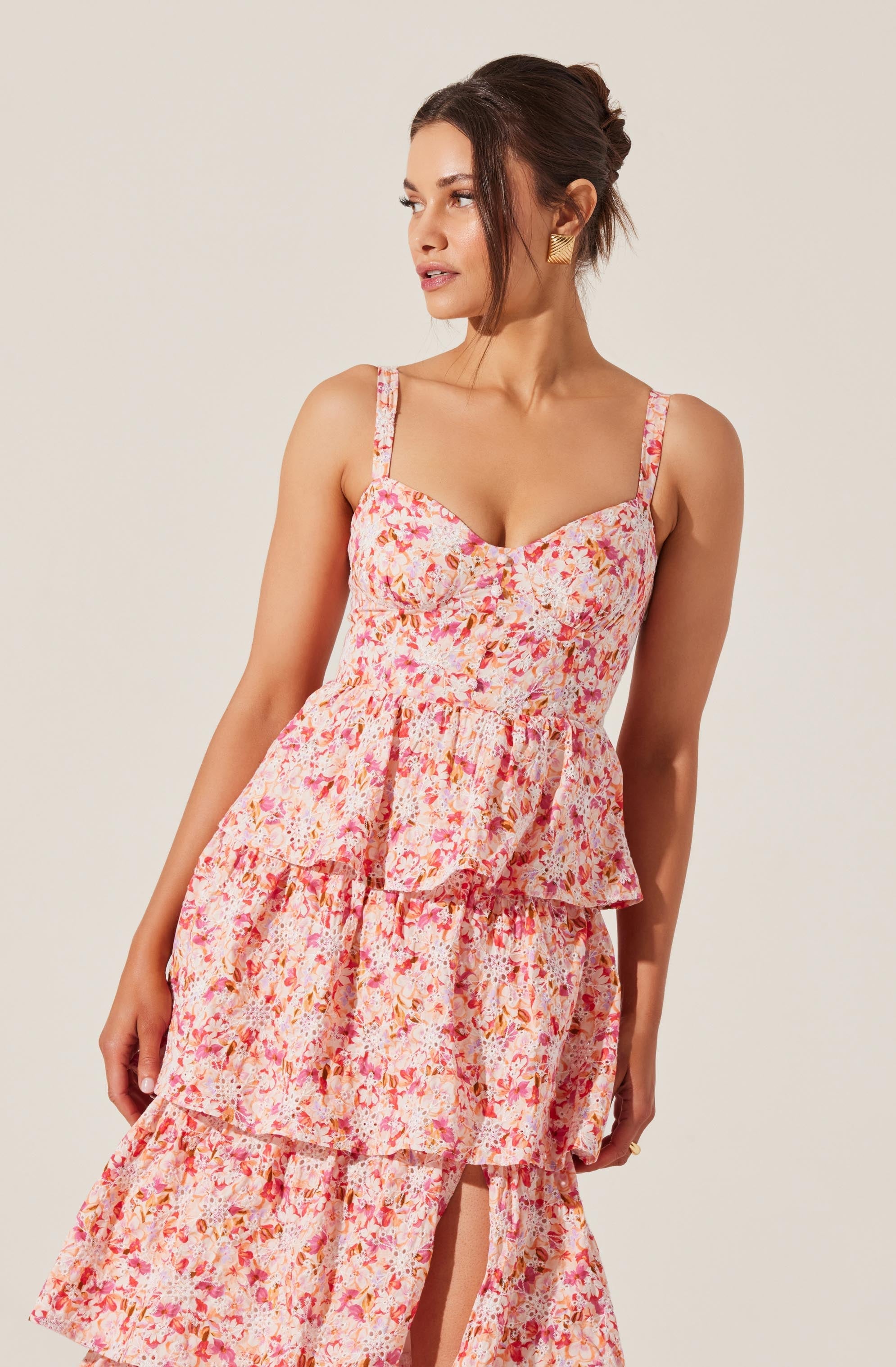 Midsummer Eyelet Tiered Maxi Dress