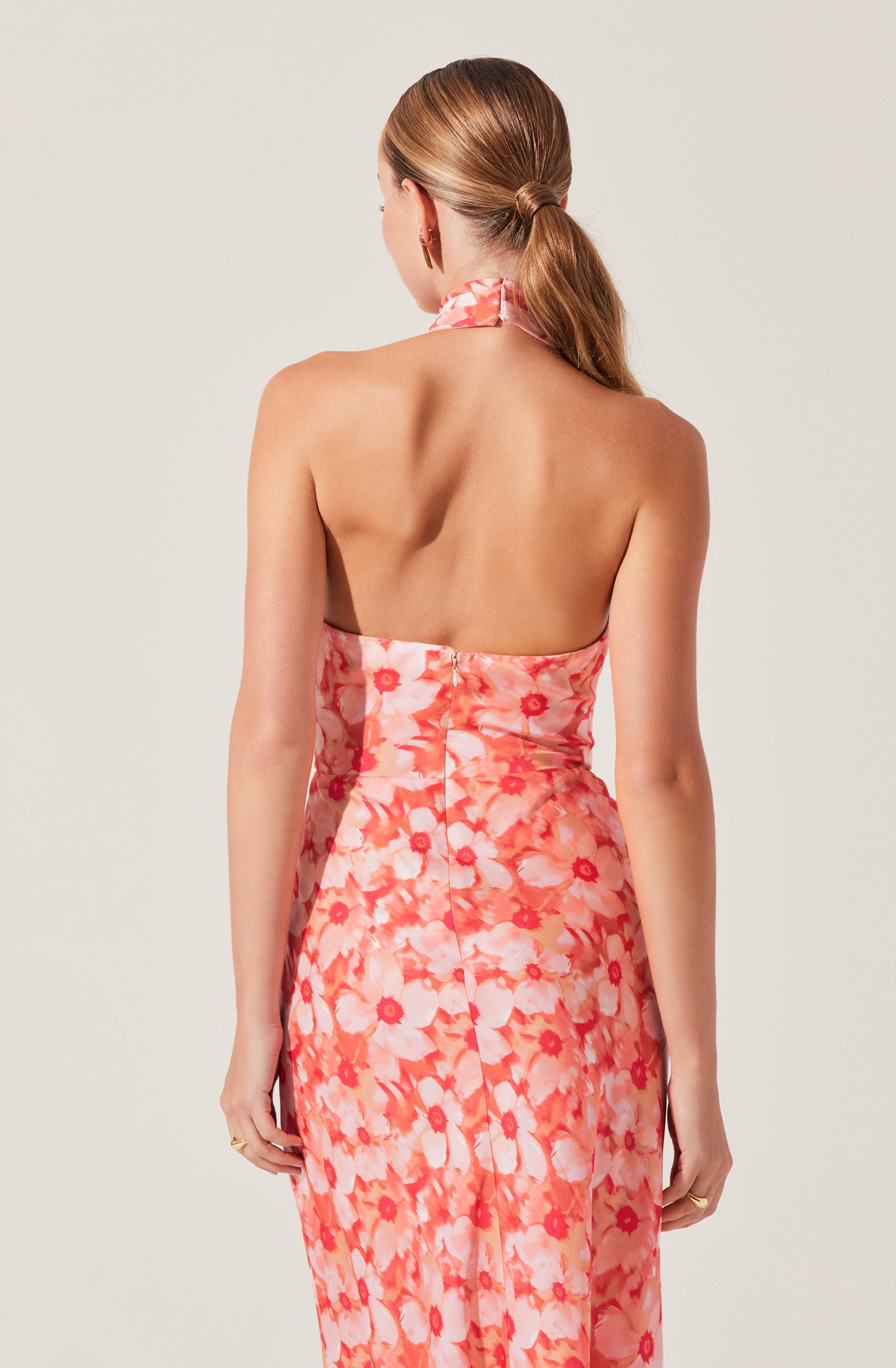 Marissa Floral Halter Neck Dress