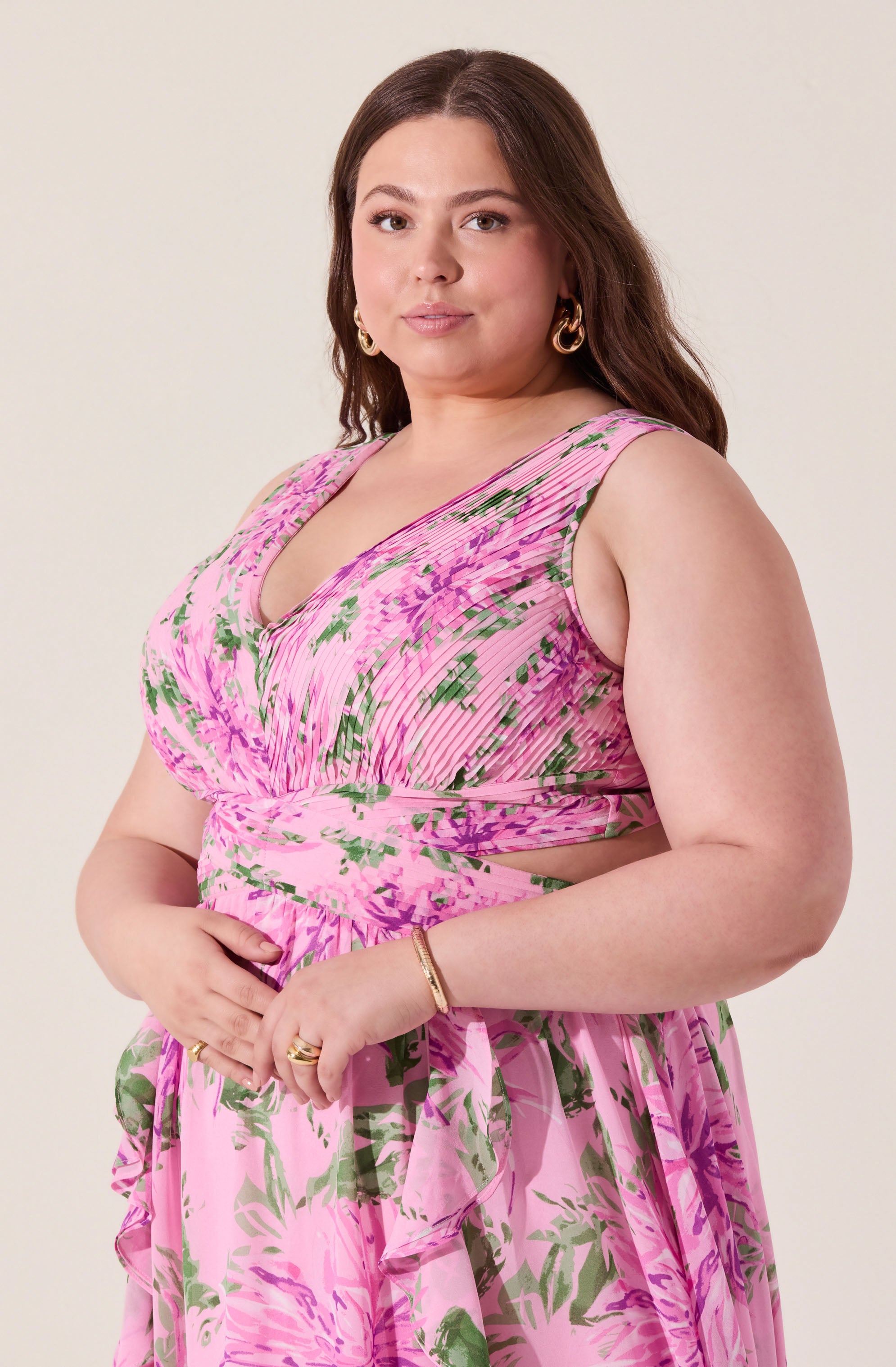 Noya Floral Cutout Maxi Dress