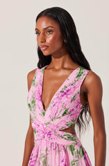 Noya Floral Cutout Maxi Dress