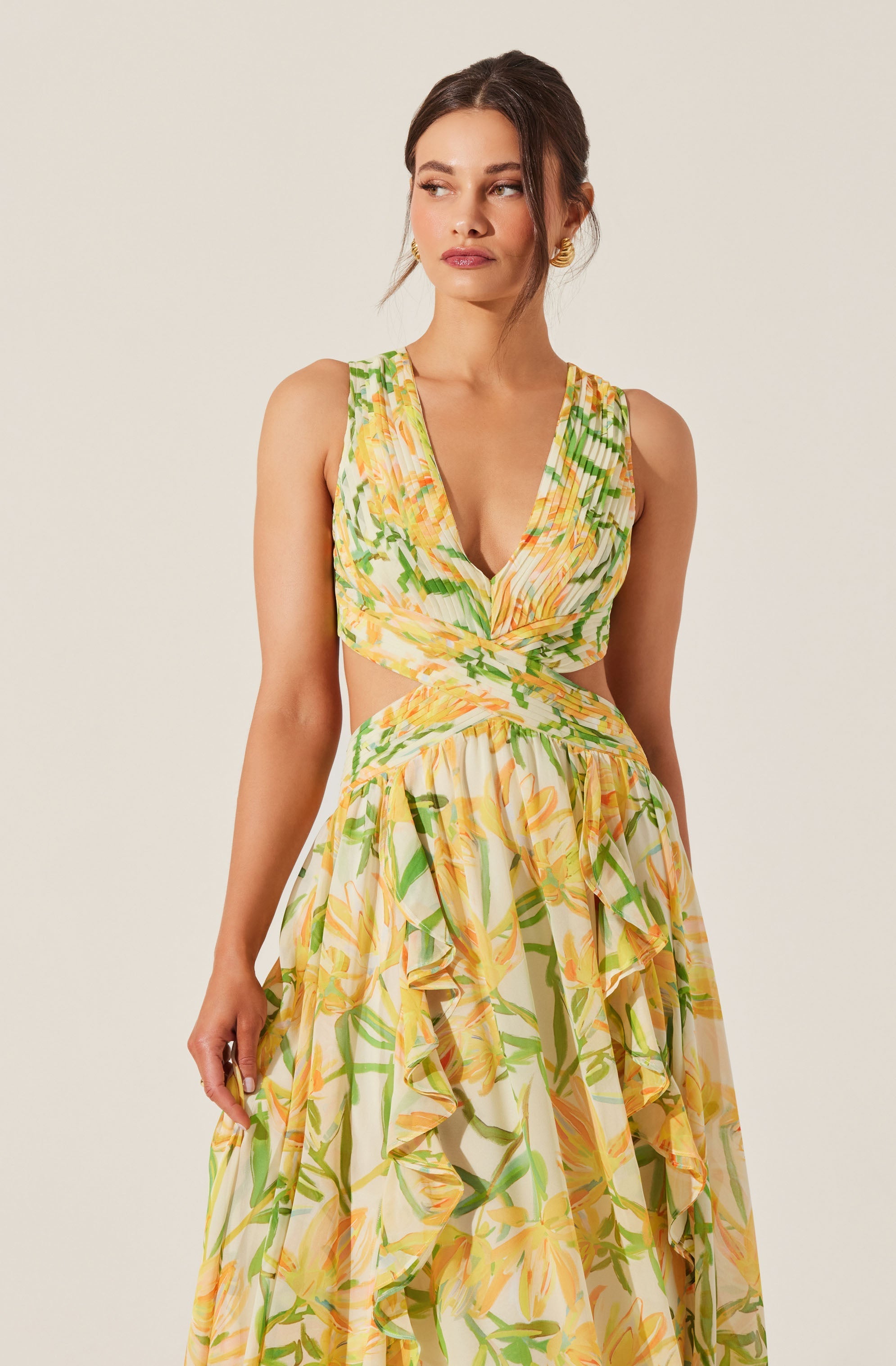 Noya Floral Cutout Maxi Dress