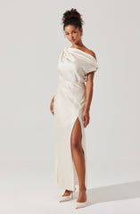 Monroe Satin Off Shoulder Dress