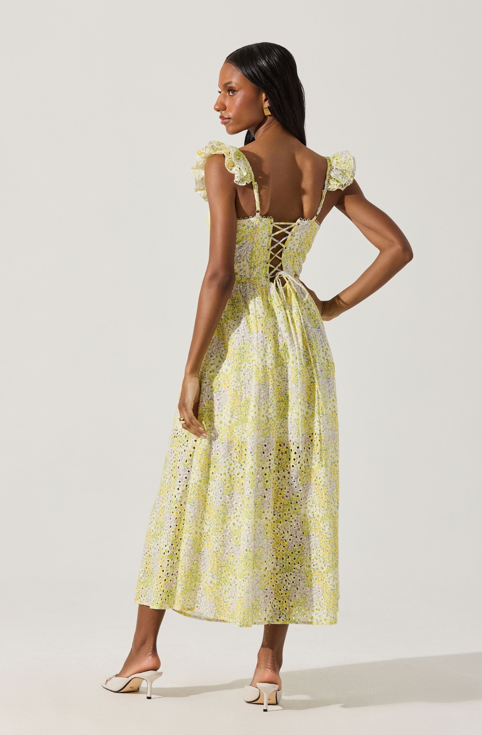 Wedelia Eyelet Bustier Midi Dress