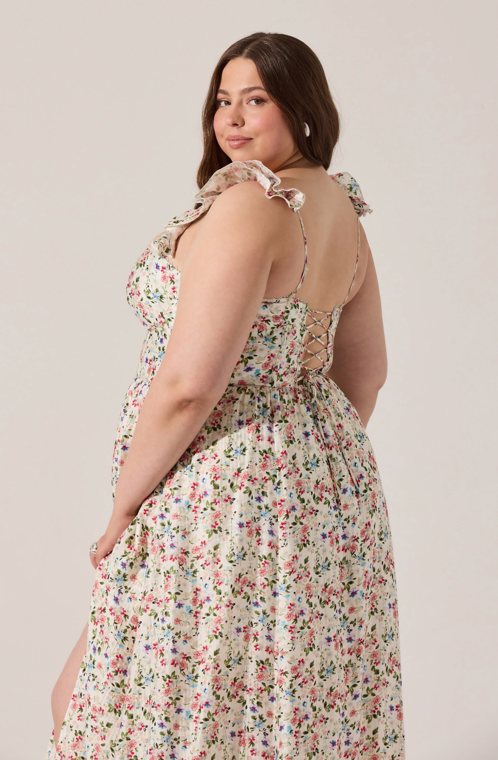 Wedelia Floral Bustier Midi Dress