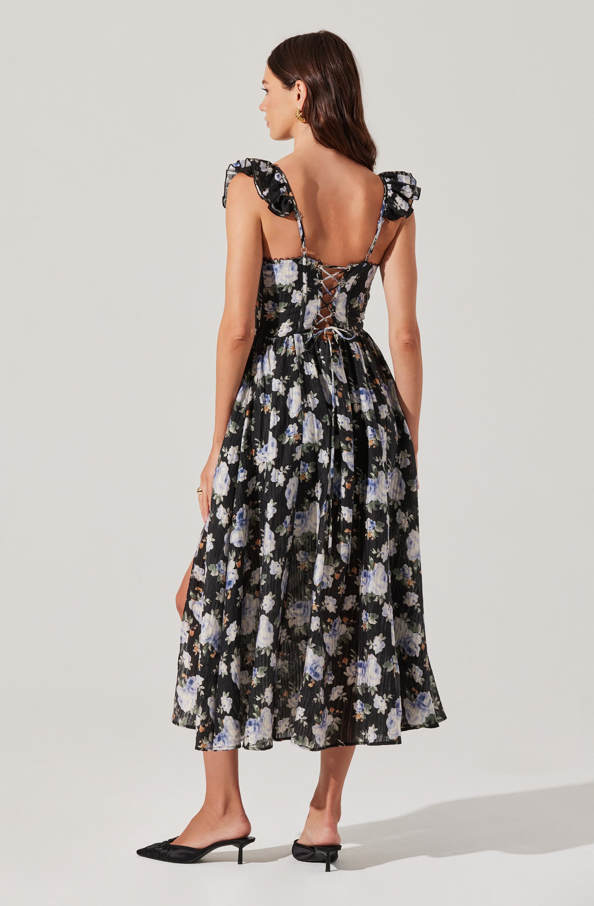 Wedelia Floral Bustier Midi Dress