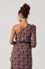 Calista Floral One Shoulder Dress