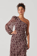 Calista Floral One Shoulder Dress