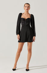 Vivian Satin Halter Mini Dress