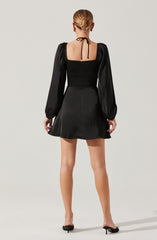 Vivian Satin Halter Mini Dress