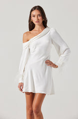 Augusta Feather Trim Mini Dress