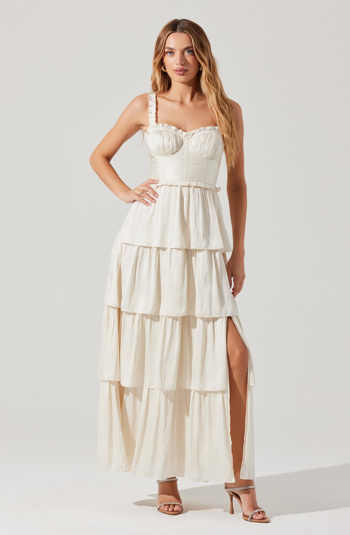 Tempany Tiered Bustier Maxi Dress