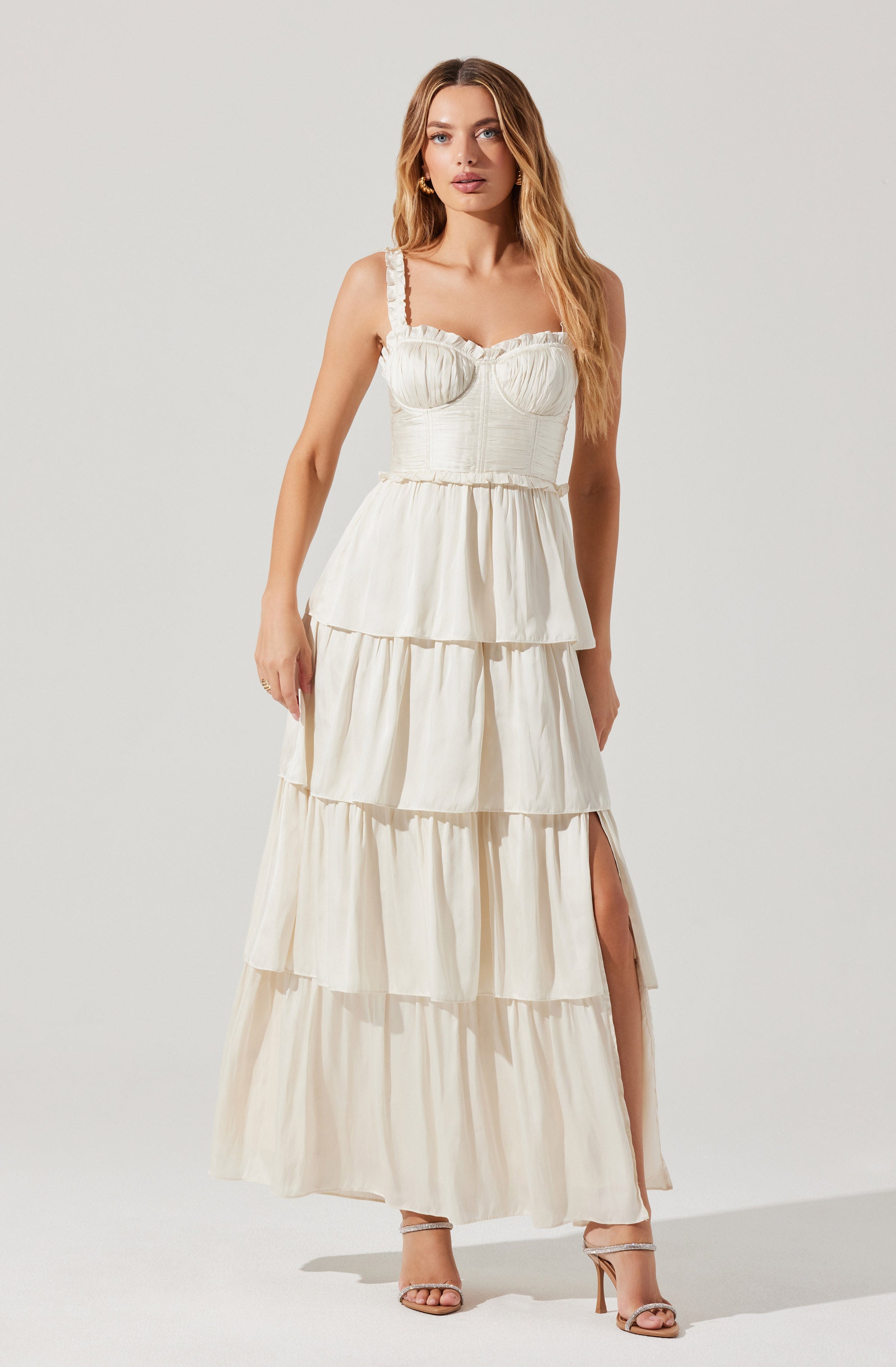 Tempany Tiered Bustier Maxi Dress