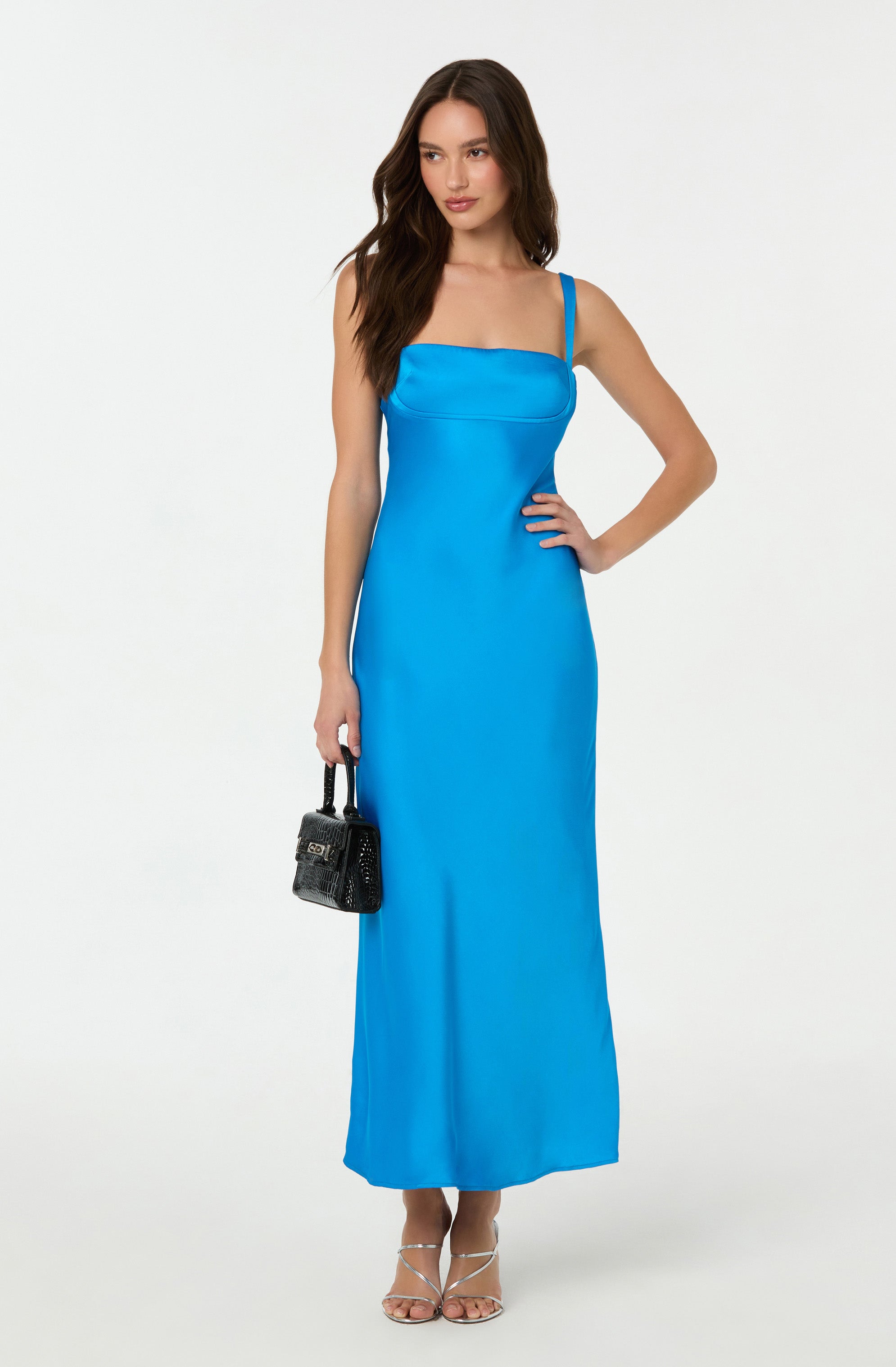Stacie Satin Maxi Dress
