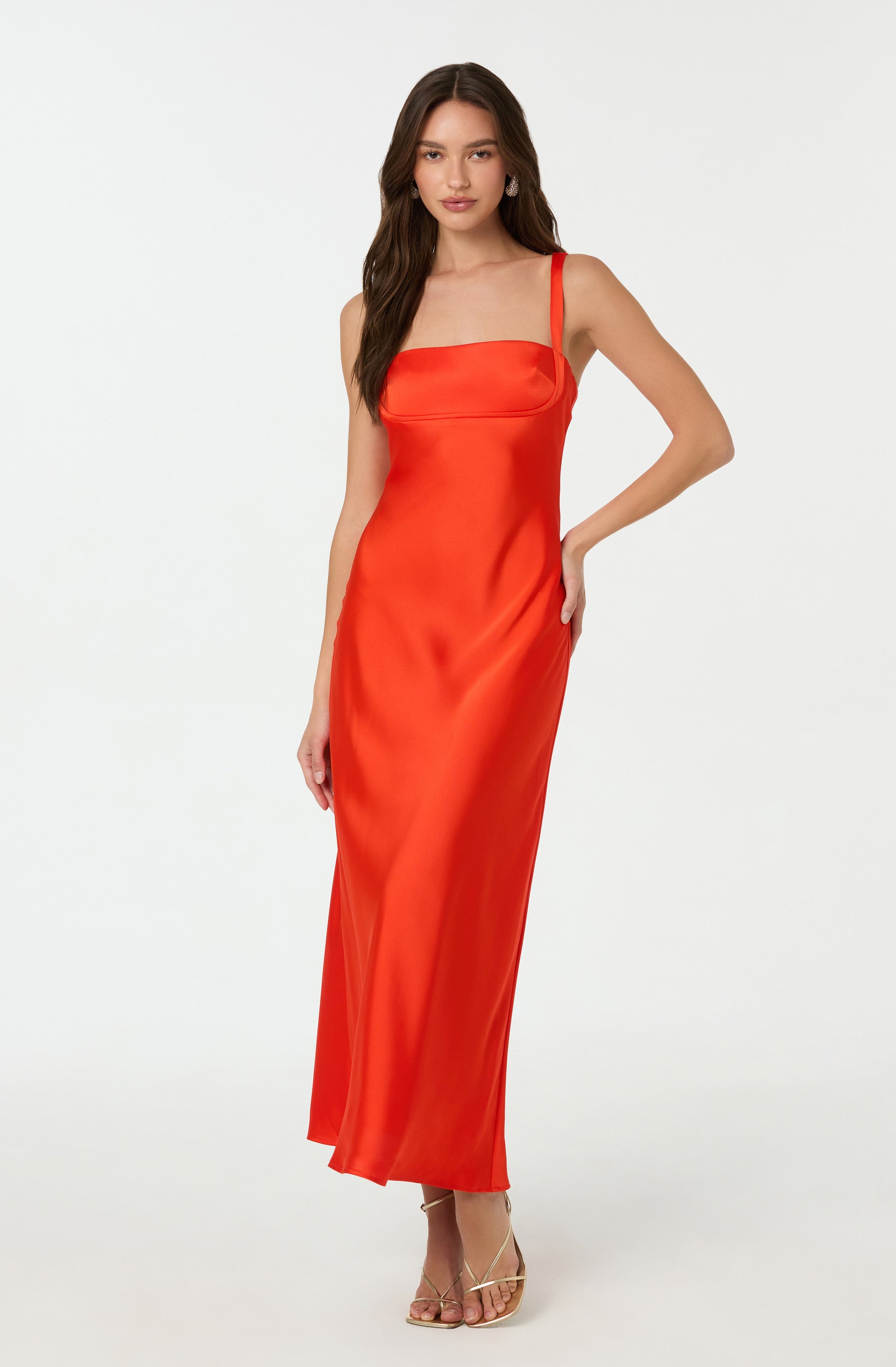 Stacie Satin Maxi Dress