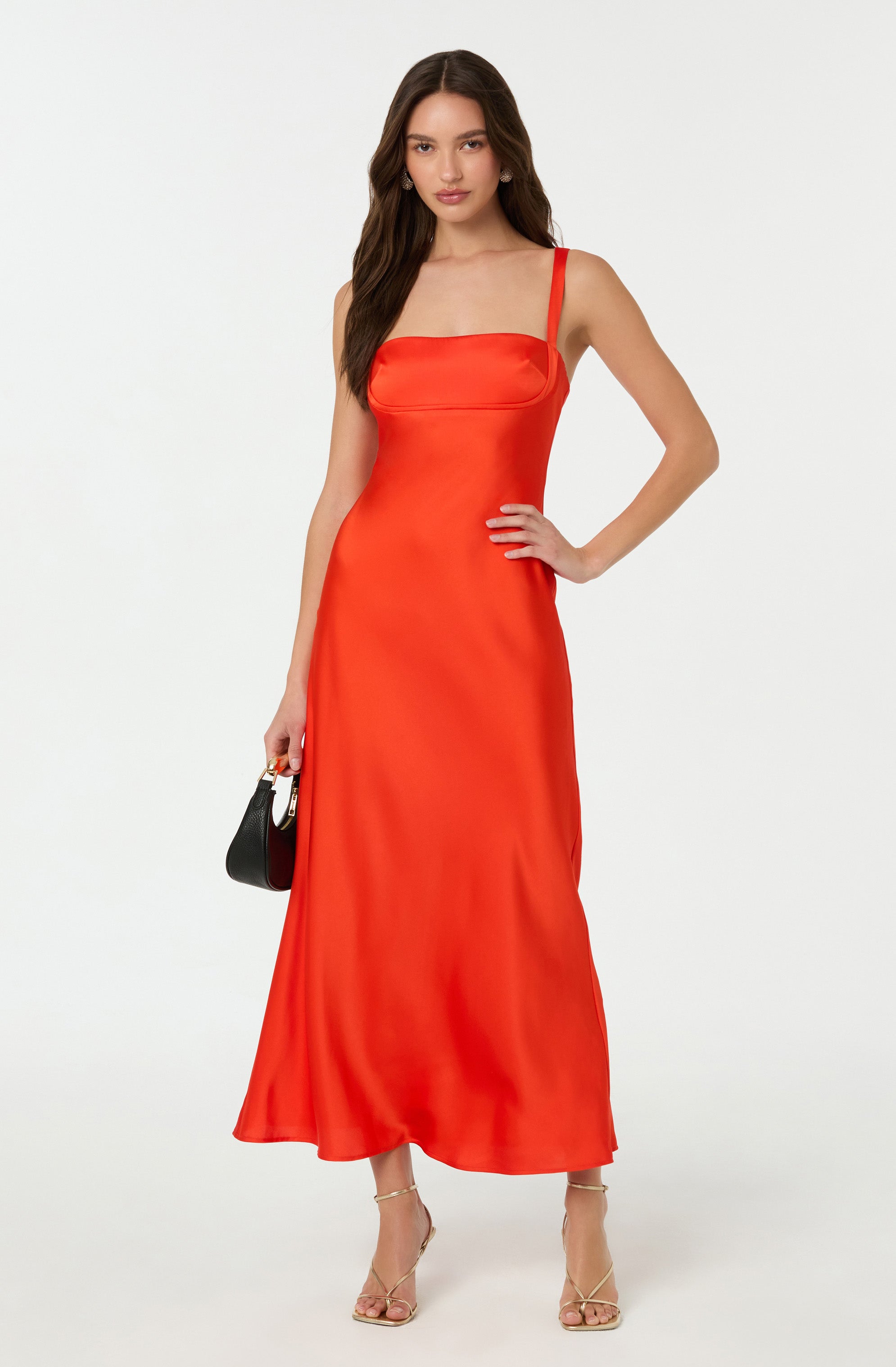 Stacie Satin Maxi Dress