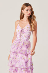 Daytona Pleated Floral Maxi Dress