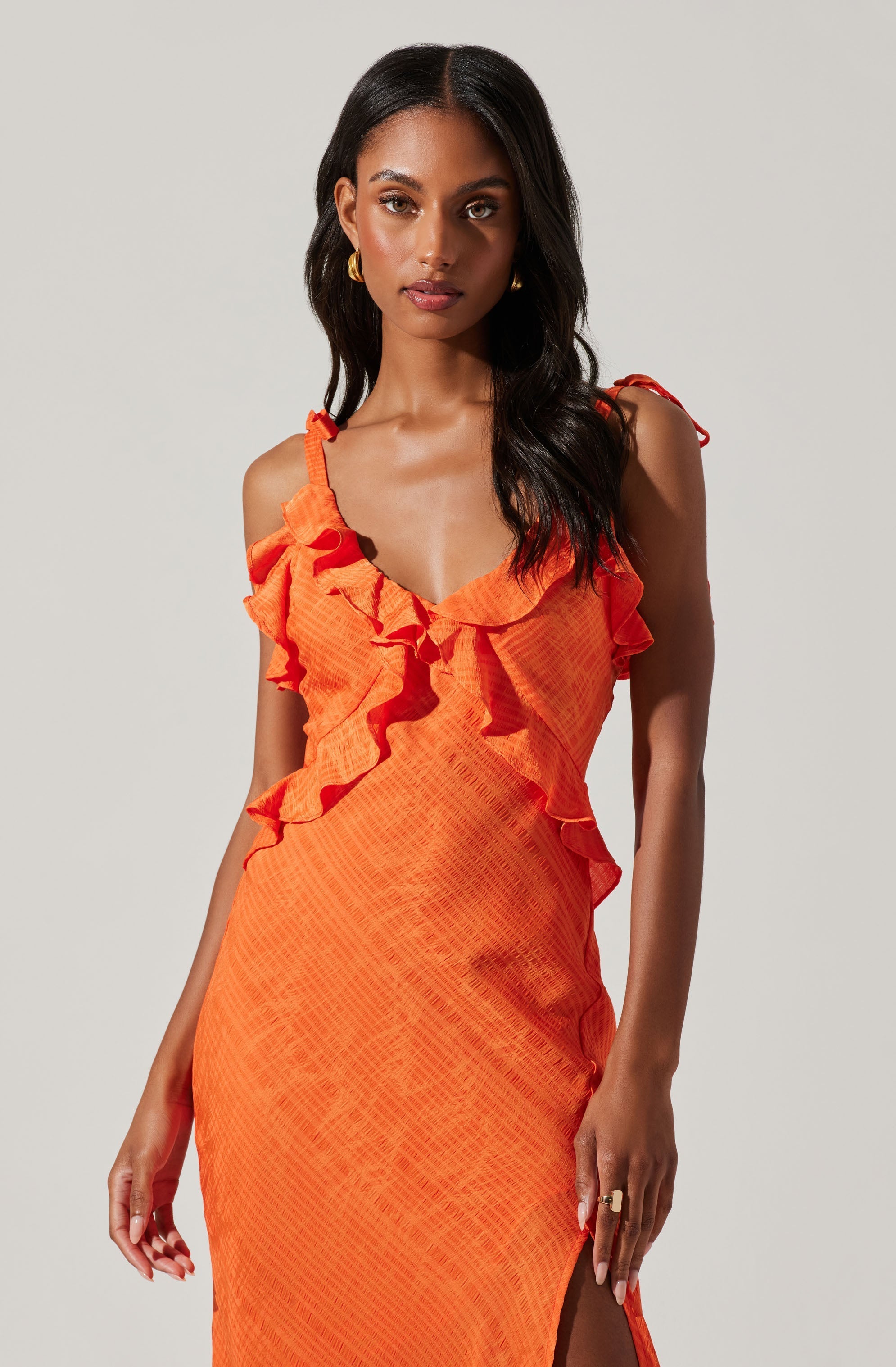 Sorbae Ruffle Maxi Dress