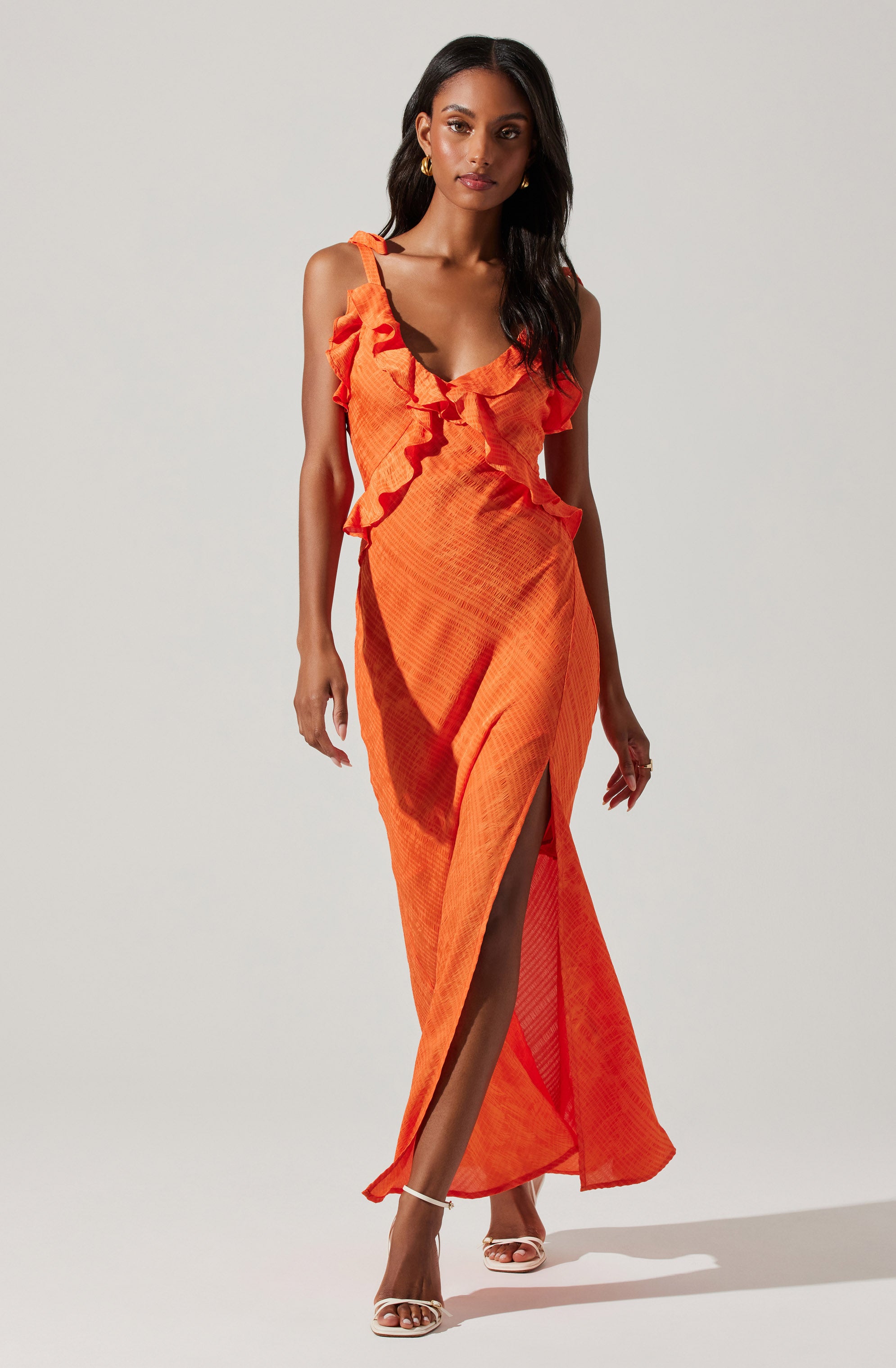 Sorbae Ruffle Maxi Dress