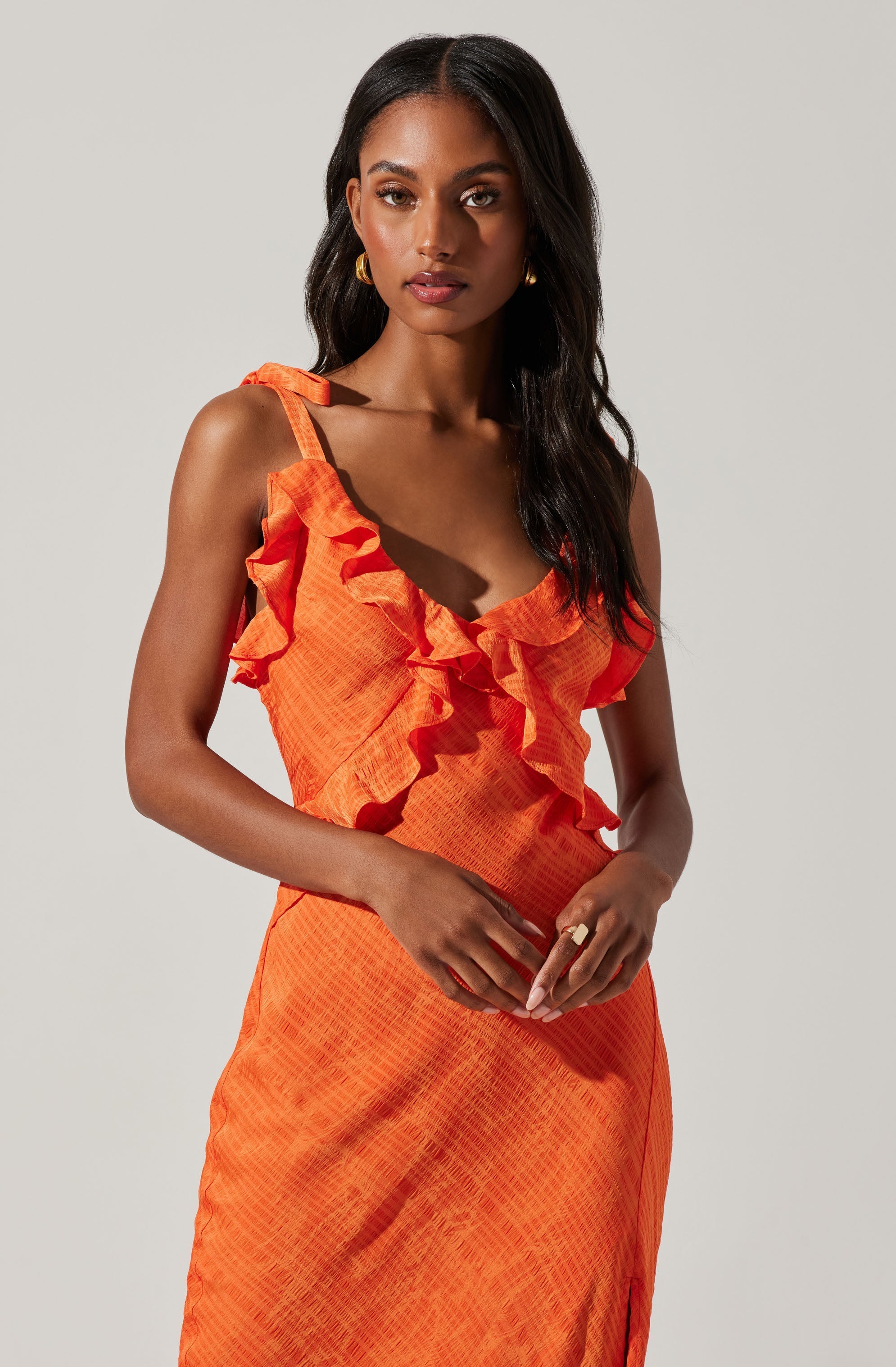 Sorbae Ruffle Maxi Dress